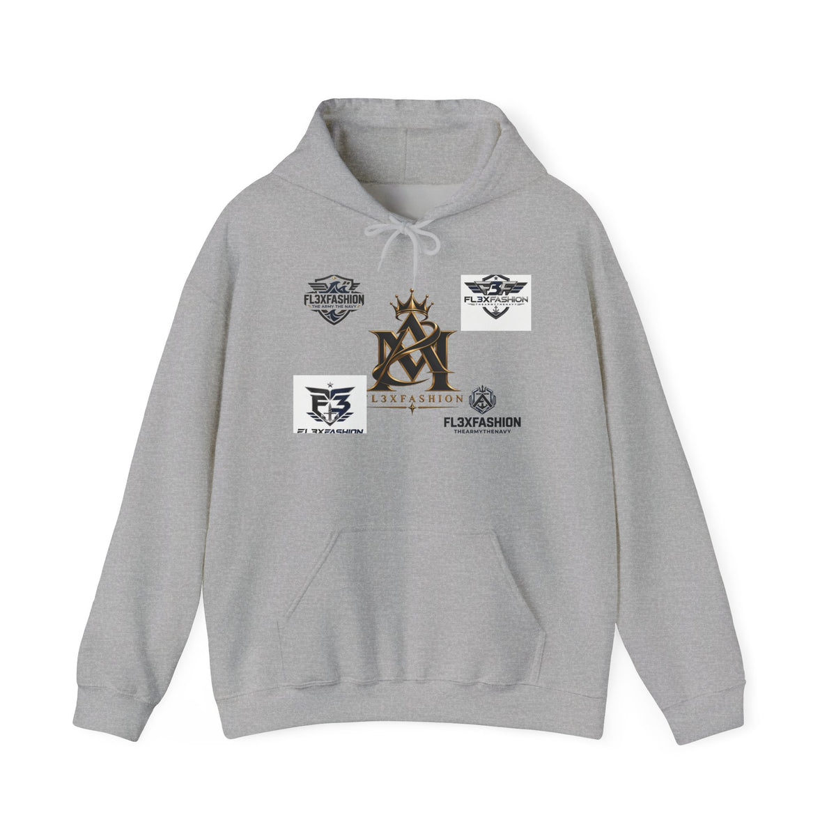 Logo Patch Hoodie — Streetwear Crest Graphic Pullover