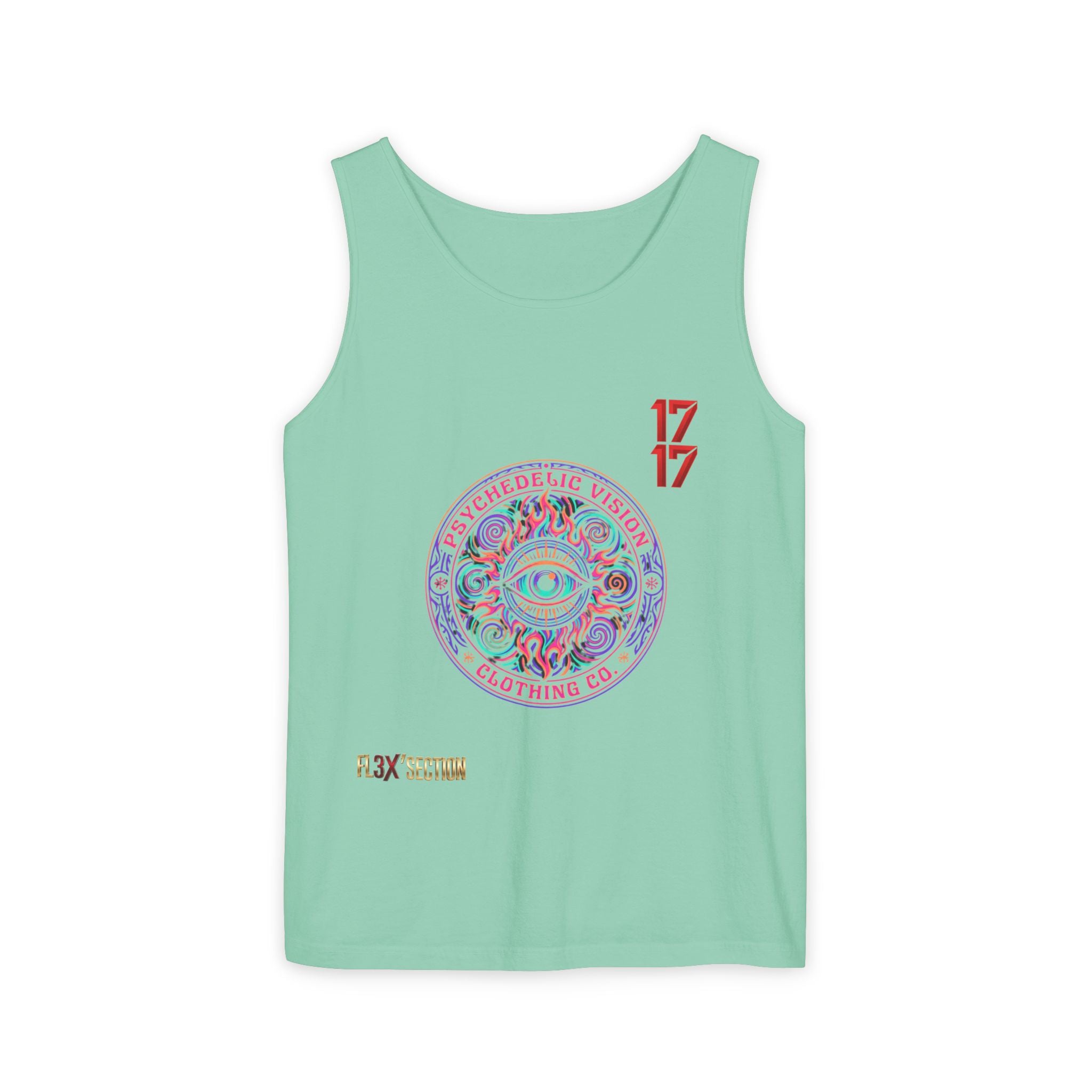 Psychedelic Vision Tank Top — Retro Eye Mandala Graphic