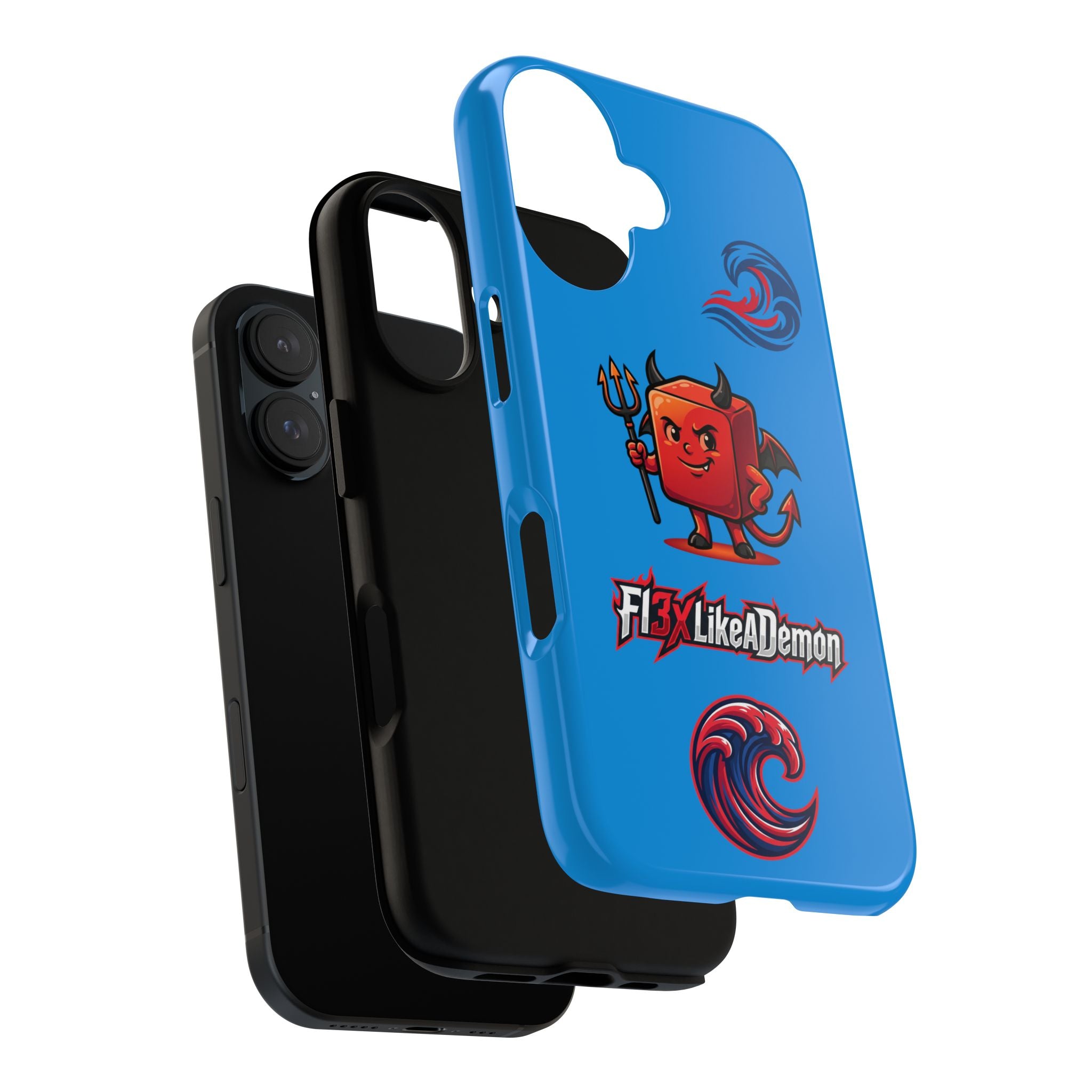 Phone Case — 'Fly Like A Demon' Cute Devil Graphic Protective Cover