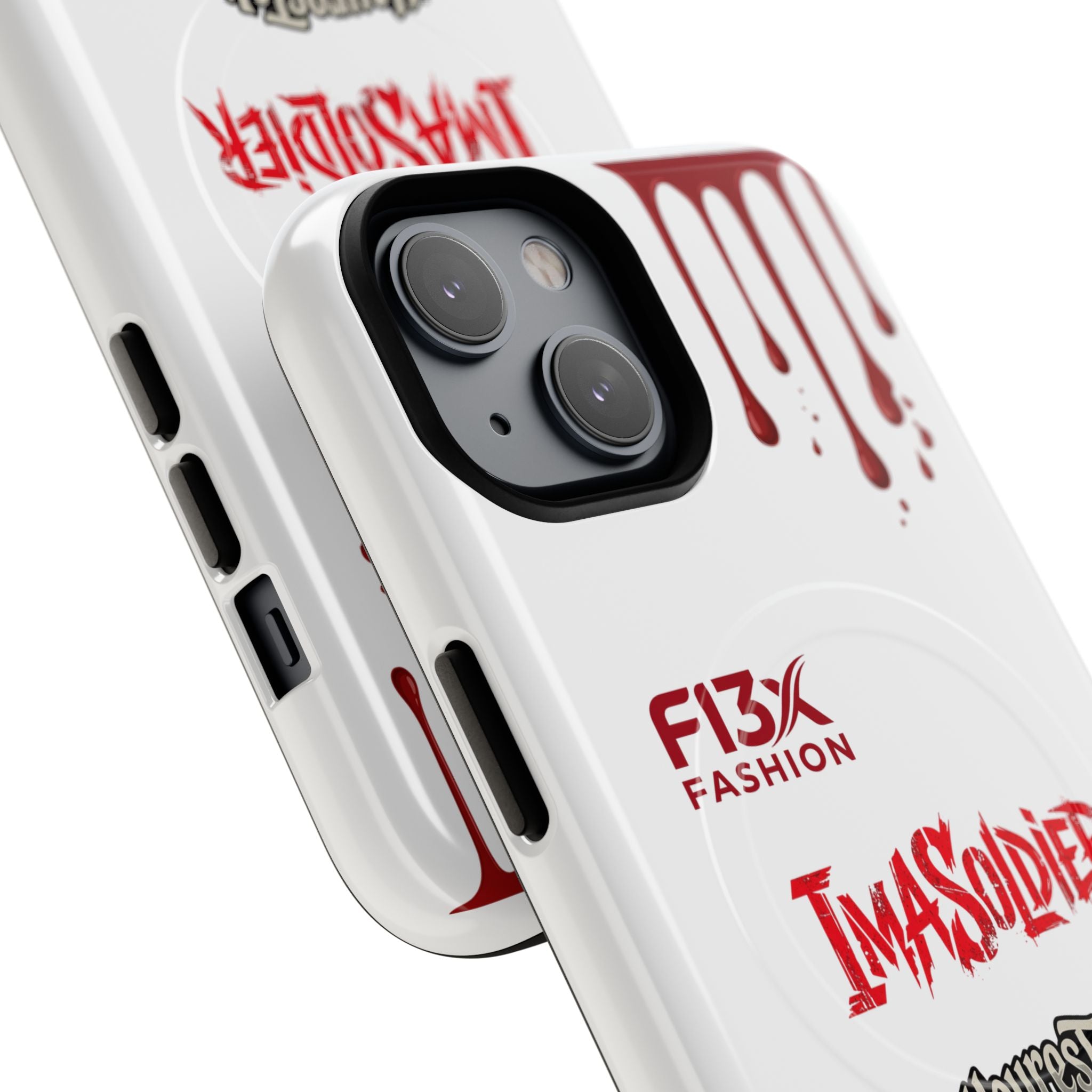 Tough Magnetic Phone Case — 'ImASoldier' Blood Drip Gaming Design