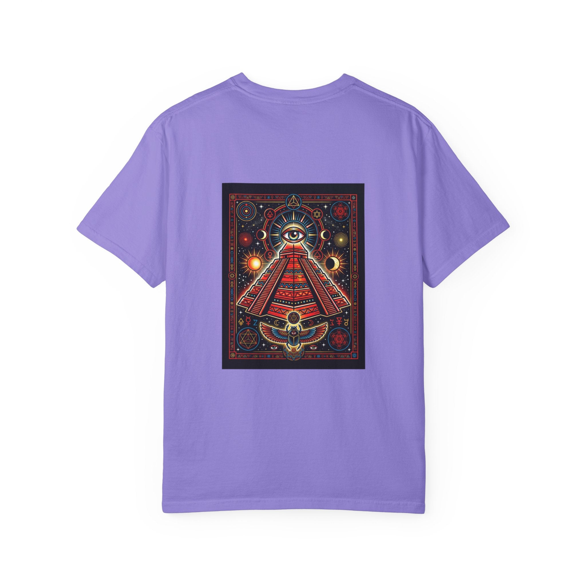 Graphic T-Shirt — Occult Pyramid Eye Design with 'Fix Fashion' Patch