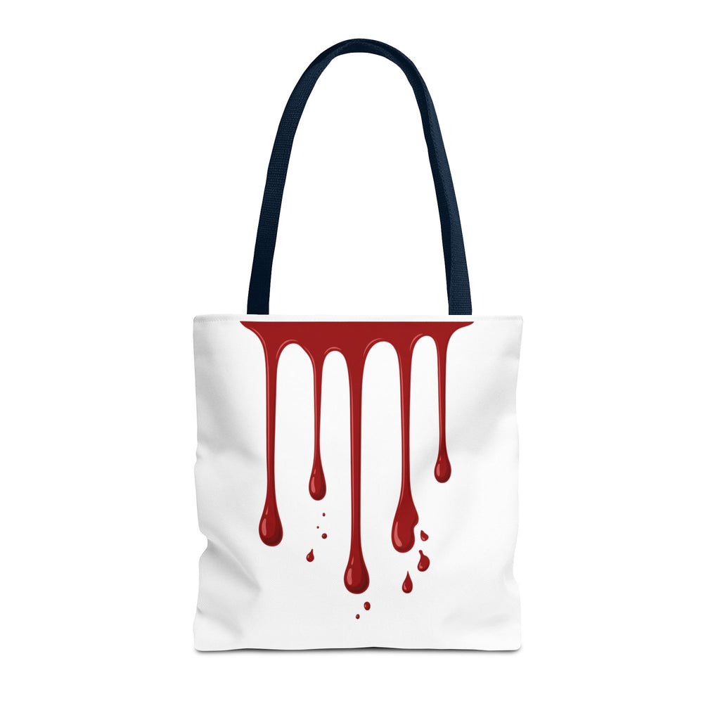 Dripping Blood Graphic Tote Bag — Red Horror Aesthetic Tote