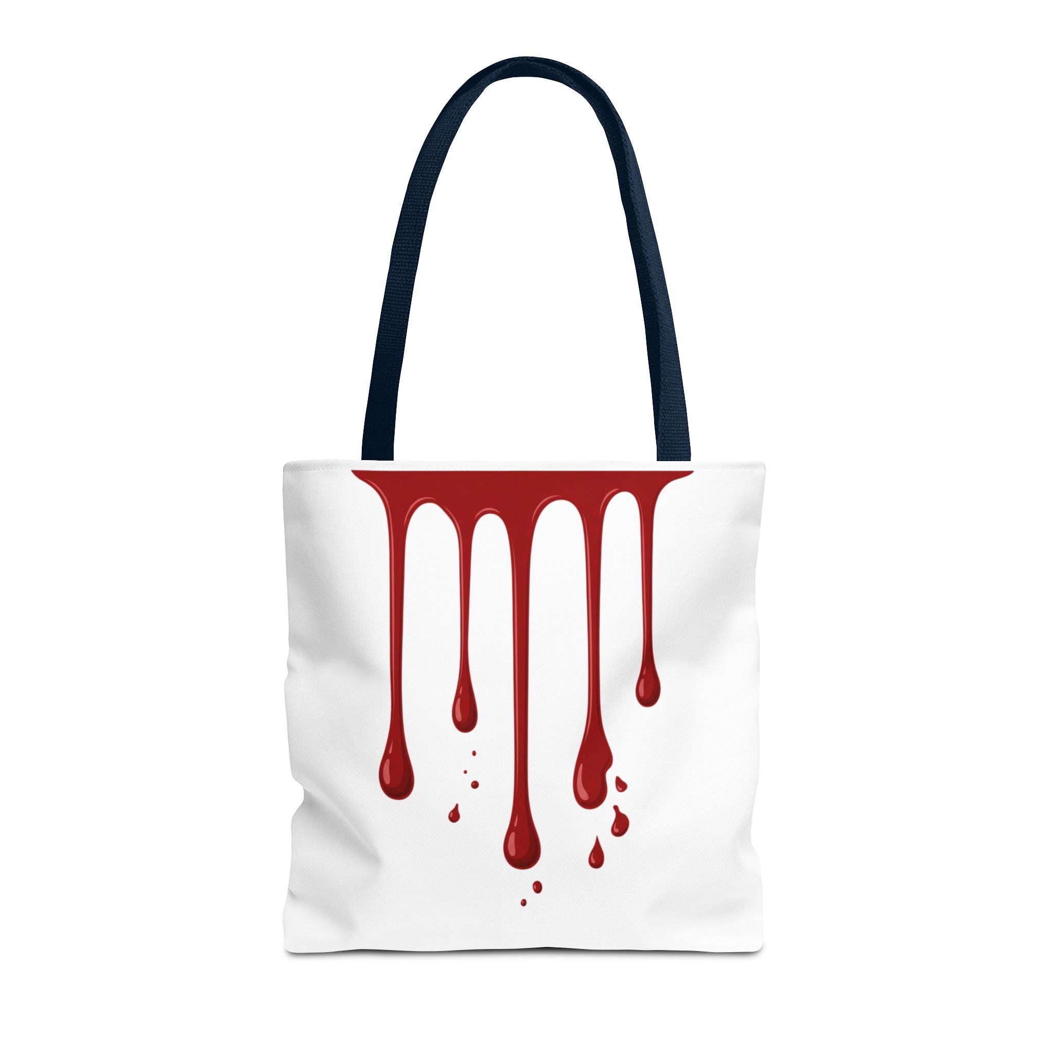 Dripping Blood Graphic Tote Bag — Red Horror Aesthetic Tote
