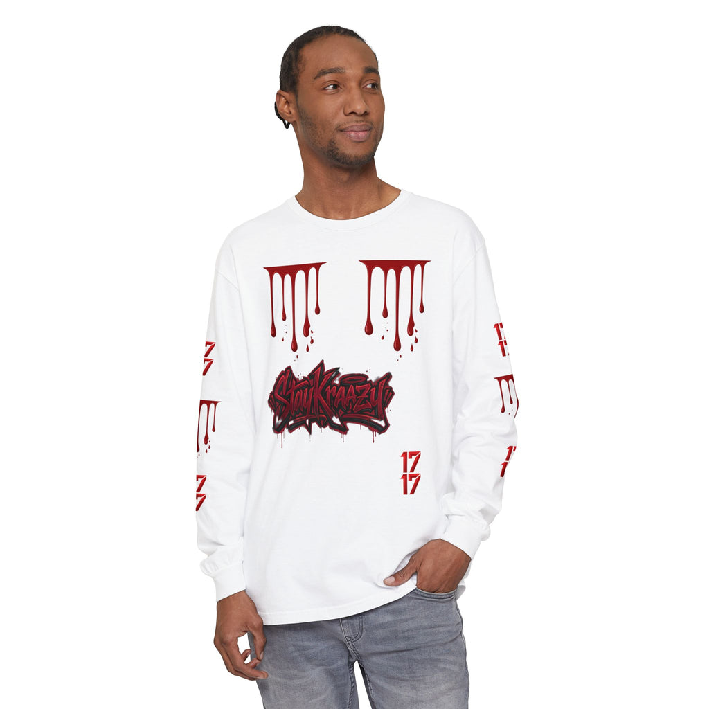 Blood Drip Graphic Long Sleeve Tee