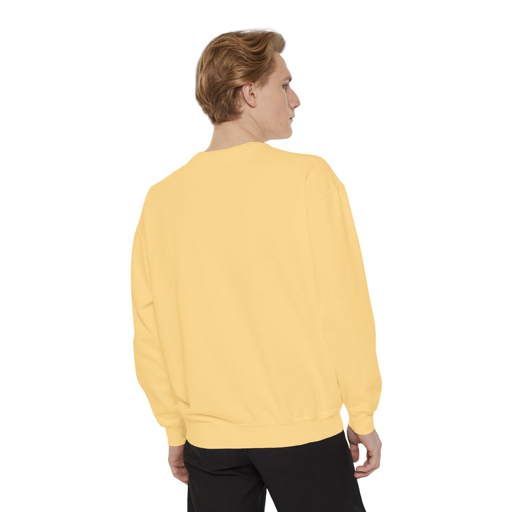 Sweatshirt — Minimal Red "17/17" Chest Logo Garment-Dyed Crew