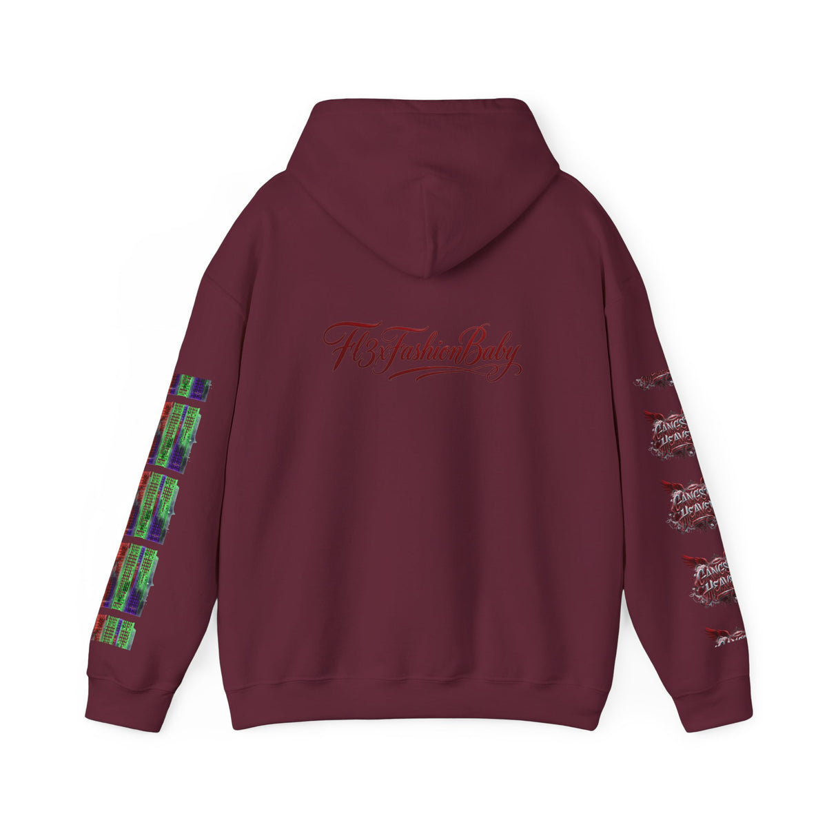 Midnight Run Hoodie — Graphic Streetwear Pullover with Sleeve Prints