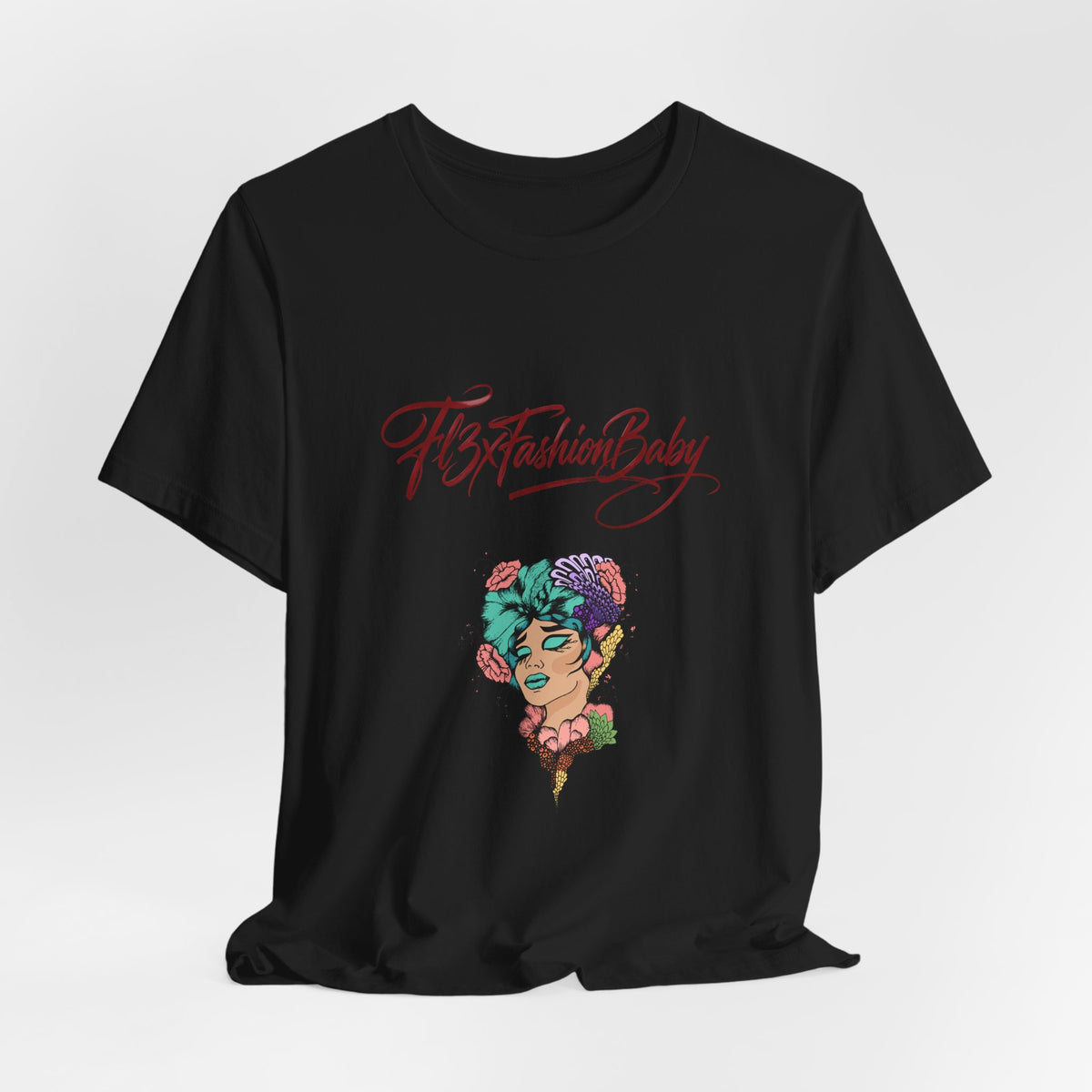 T-Shirt — 'FBxFashionBaby' Floral Portrait Graphic Tee