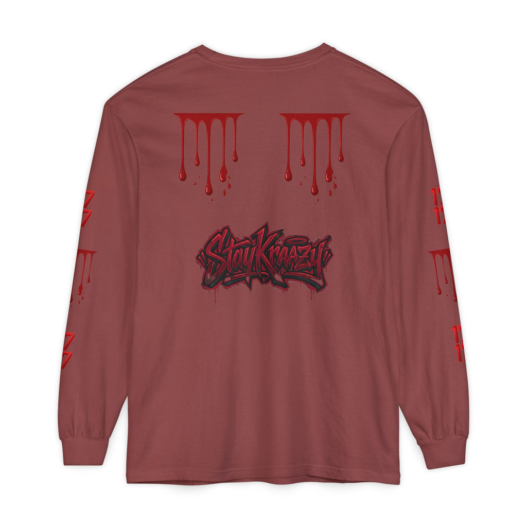 Blood Drip Graphic Long Sleeve Tee