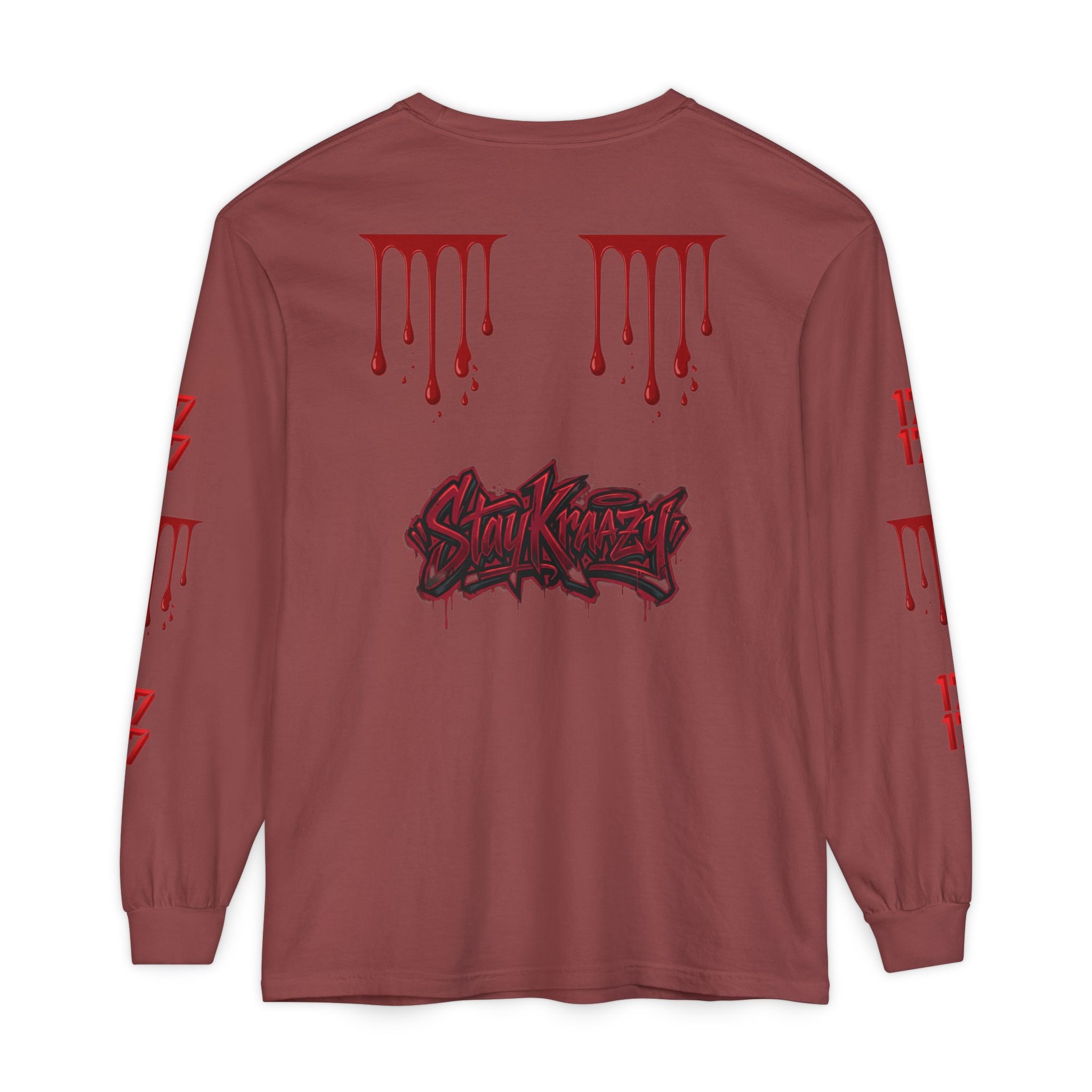 Blood Drip Graphic Long Sleeve Tee
