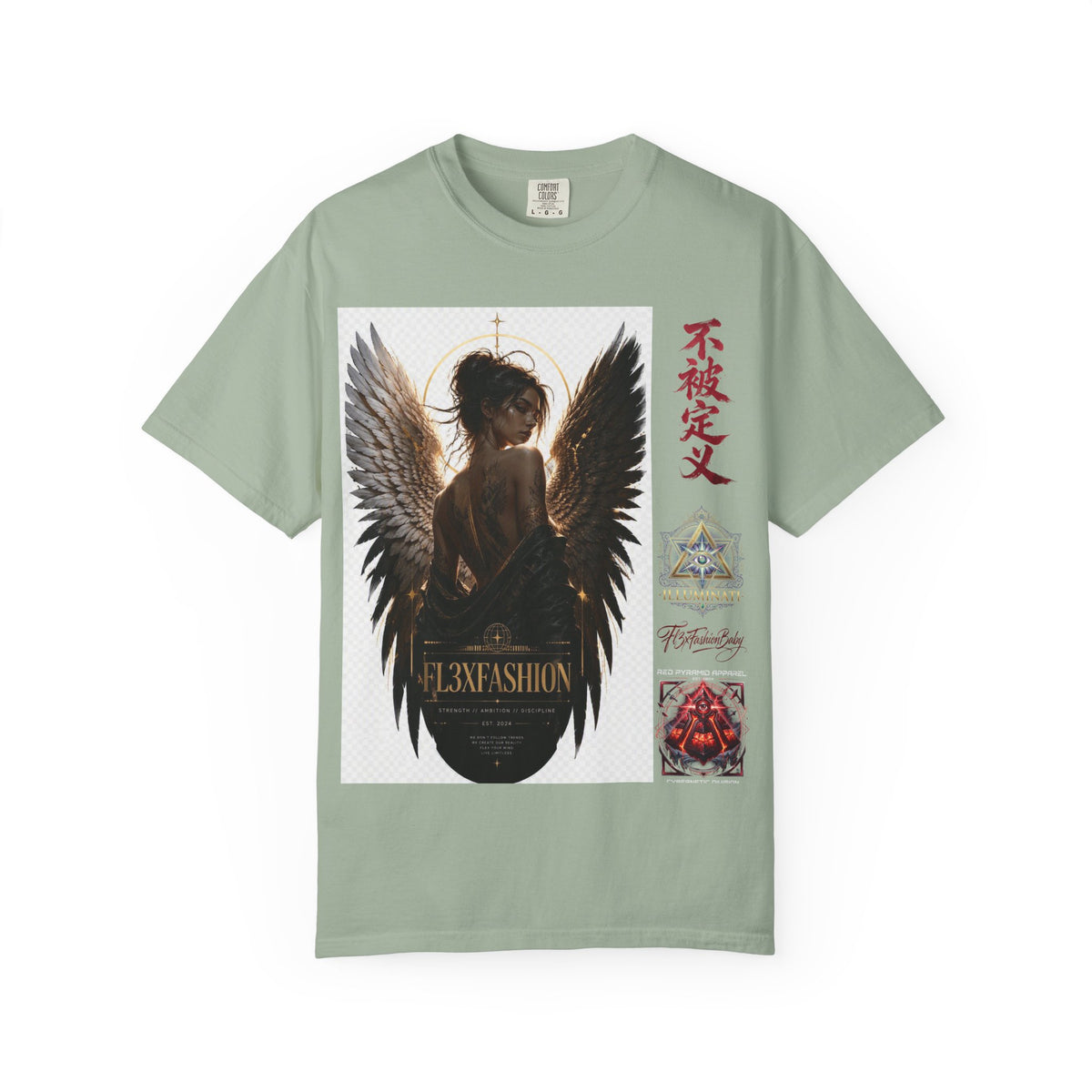 Angel Wings Graphic Tee — "FL3XFASHION" Gothic Streetwear T-Shirt