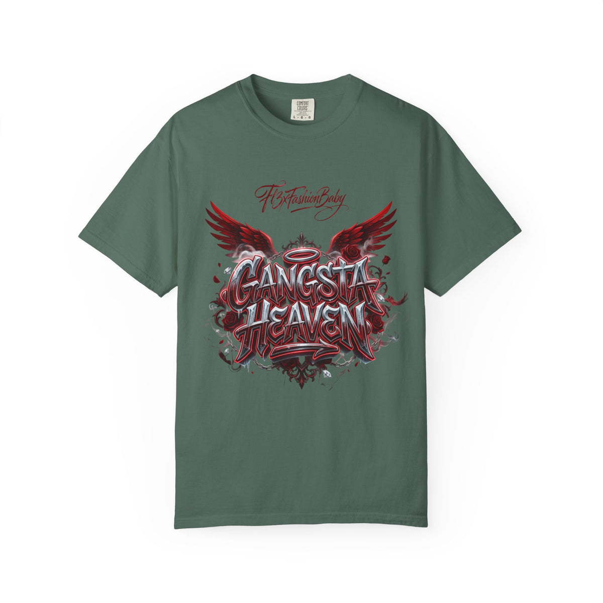 Gangsta Heaven Graphic T-Shirt — Scripted Front & Vertical Kanji Back