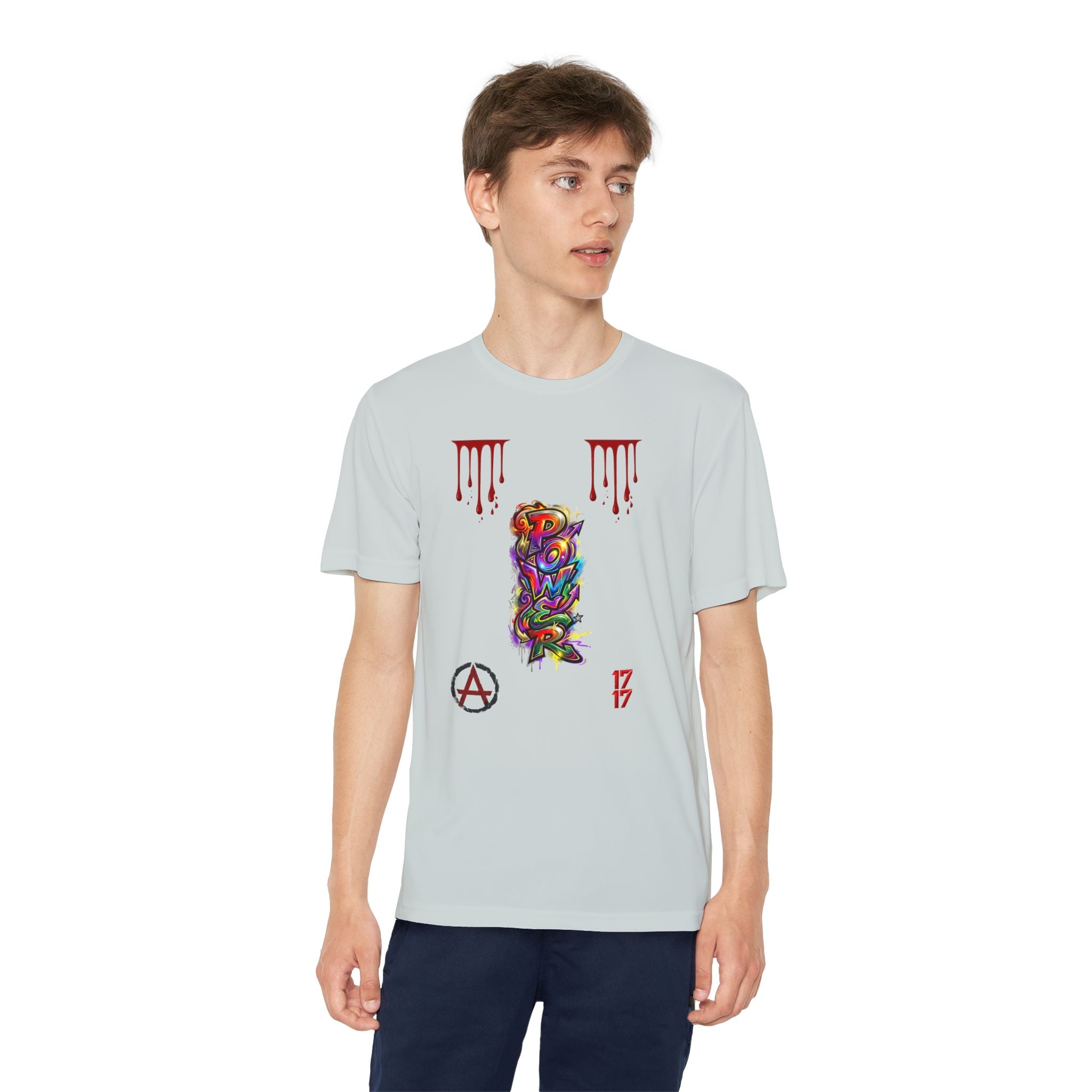 Youth Competitor Tee — Colorful Graffiti Anarchy Graphic T-Shirt