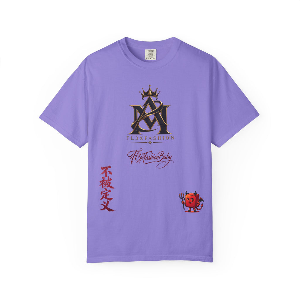 Graphic T-Shirt — Urban Asian-Inspired Logo Tee with Kanji & Devil Icon