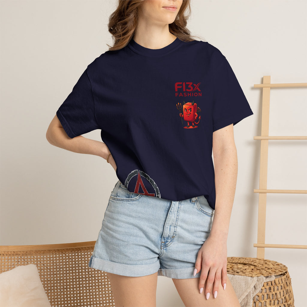 Graphic T-Shirt — Occult Pyramid Eye Design with 'Fix Fashion' Patch