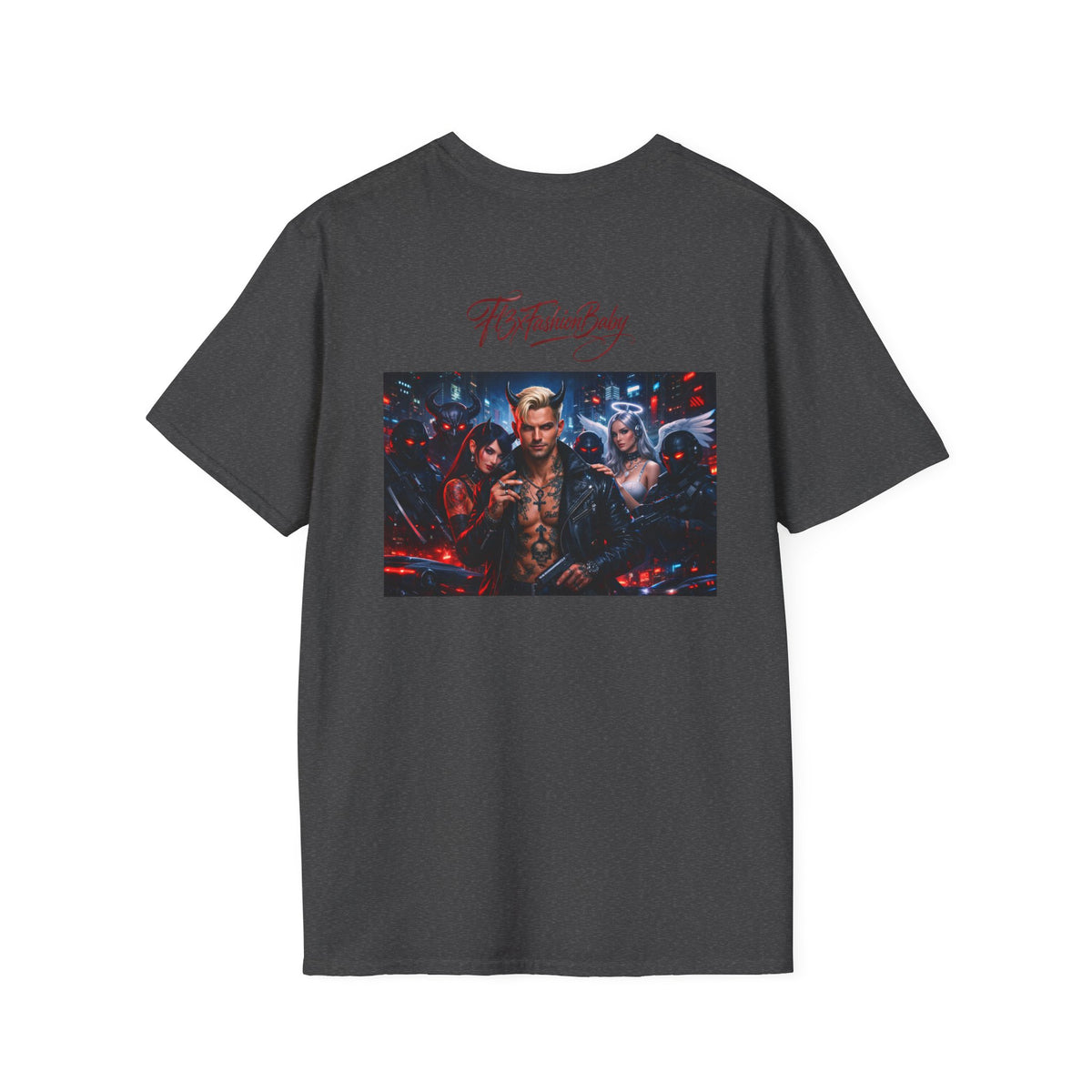 Graphic T-Shirt — F13X Fashion Collage Tee (Surfing Wave & Retro Crew)