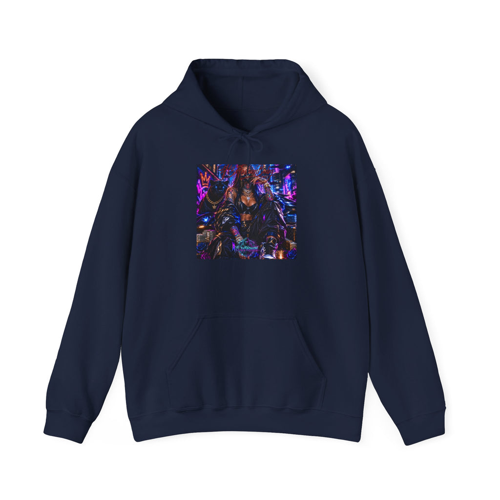 Cyberpunk Night Hoodie – Neon City Graphic Pullover