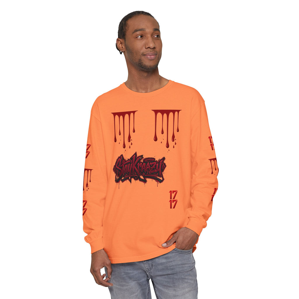Blood Drip Graphic Long Sleeve Tee
