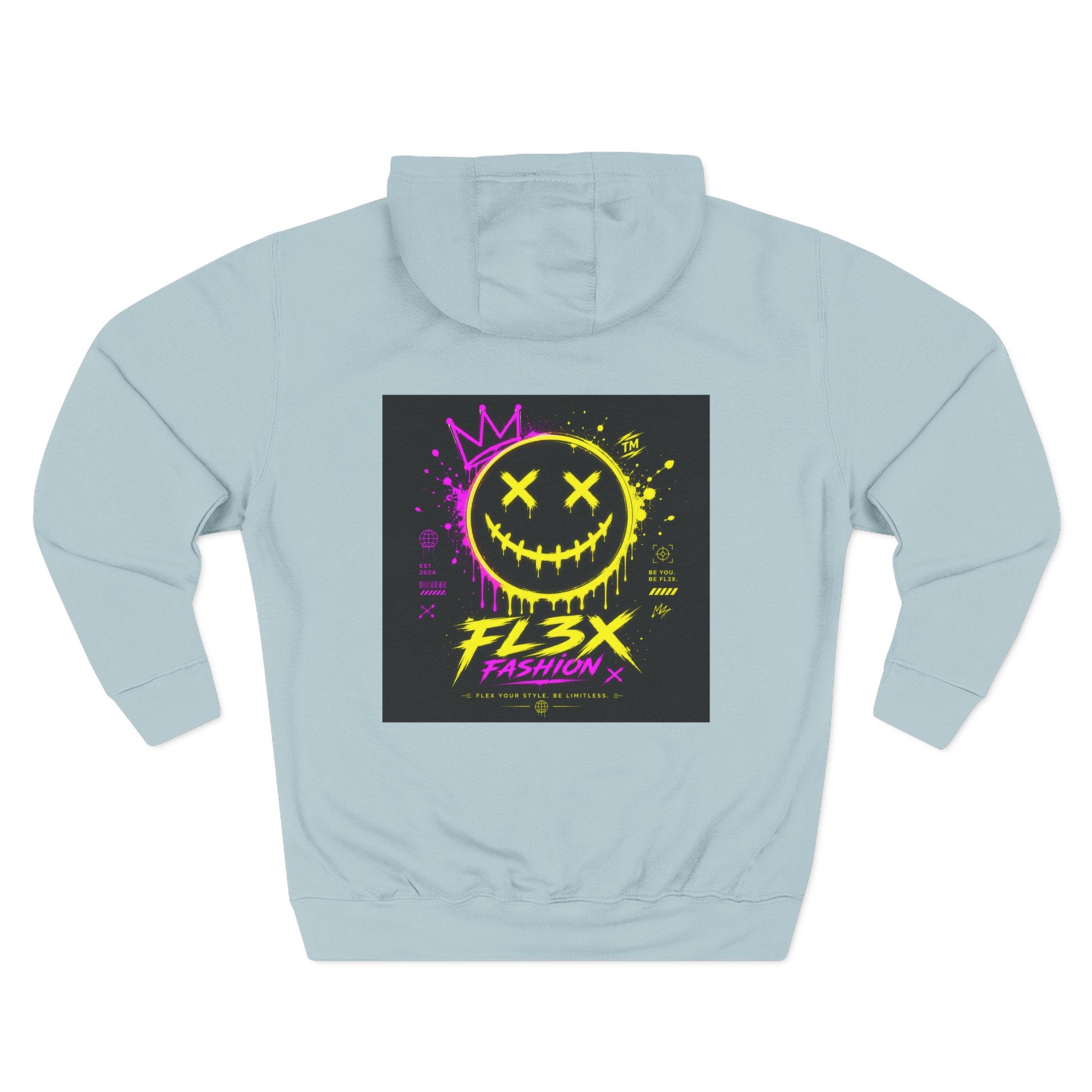 Smiley Neon Graphic Hoodie — FL3X Fashion Streetwear