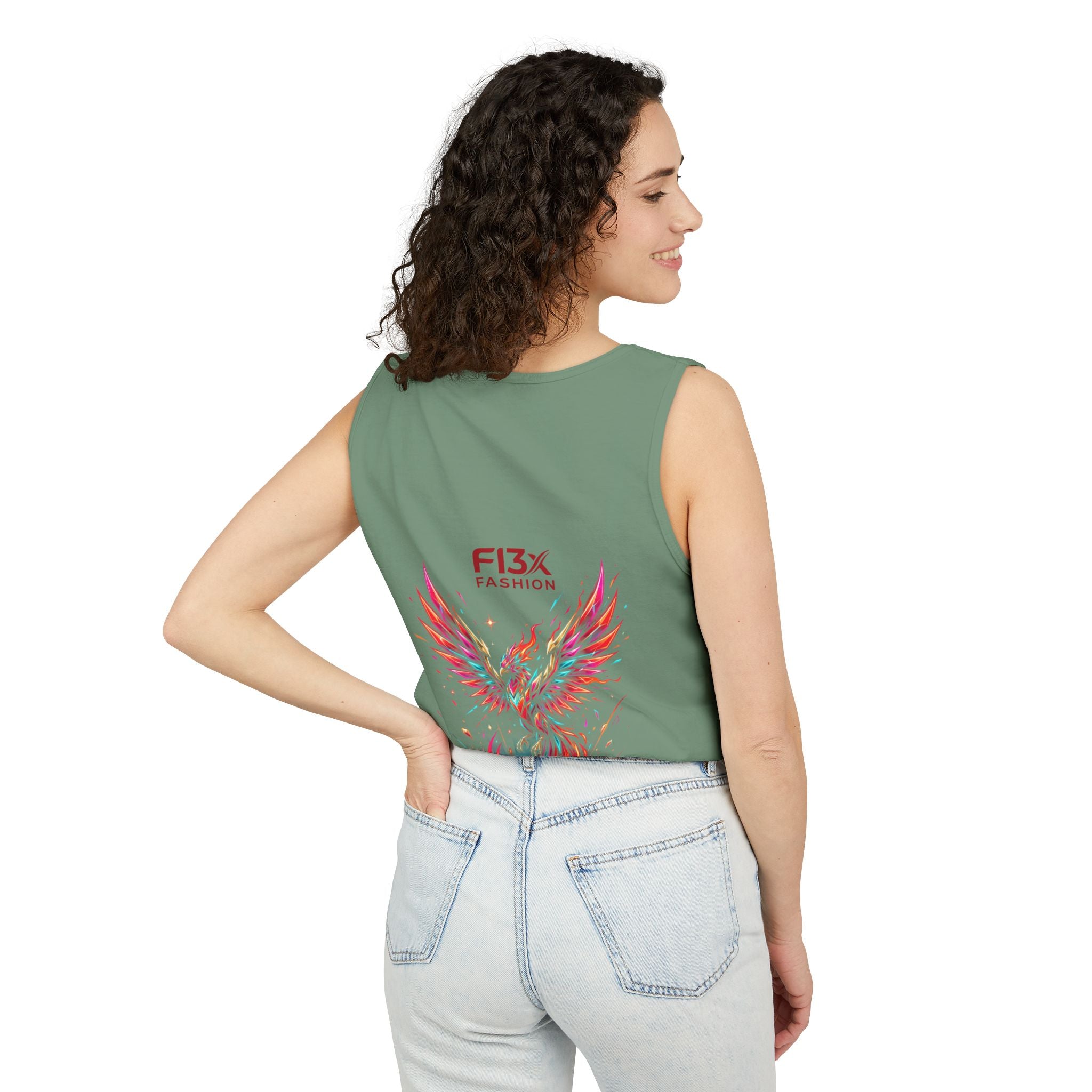 Phoenix Graphic Tank Top — Colorful Rising Firebird Design