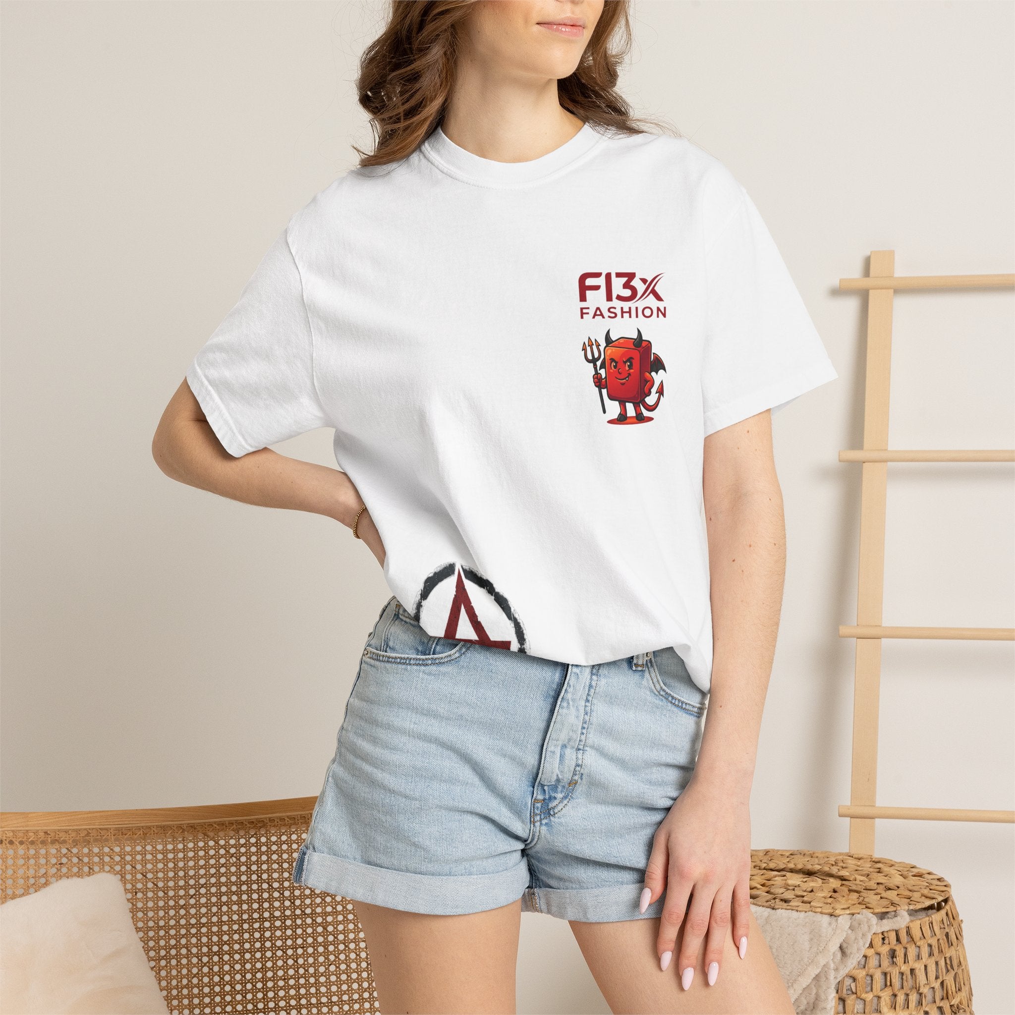 Graphic T-Shirt — Occult Pyramid Eye Design with 'Fix Fashion' Patch