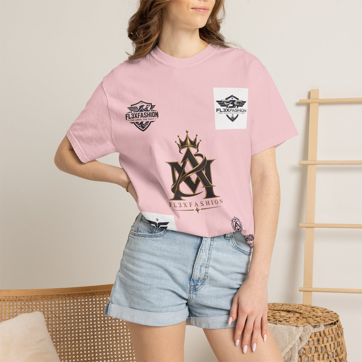Graphic T-Shirt — Mythic Warrior Back Print with Crest Logos