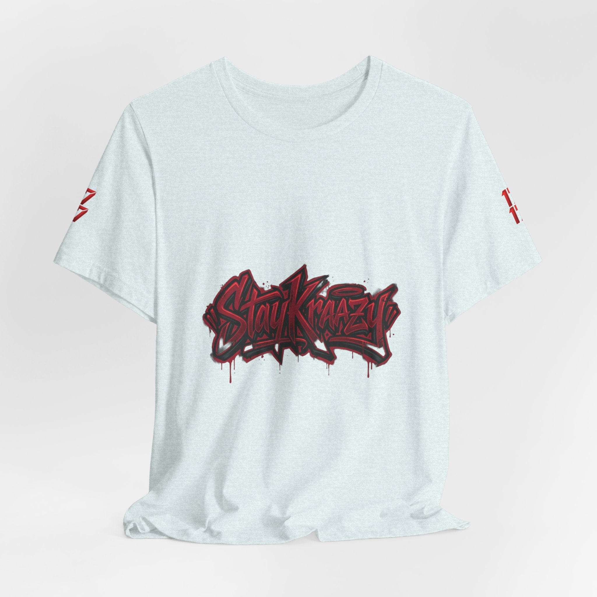 Stay Krazi Graffiti Tee — Red 17 Streetwear T‑Shirt