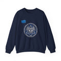 Crewneck Sweatshirt — Minimal Blue Mandala Graphic Crewneck