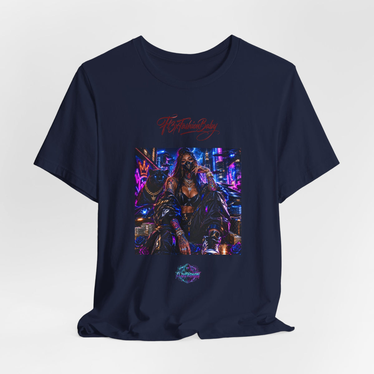 T-Shirt — Futuristic Cyber City Graphic Tee ("It's Fashion Baby")