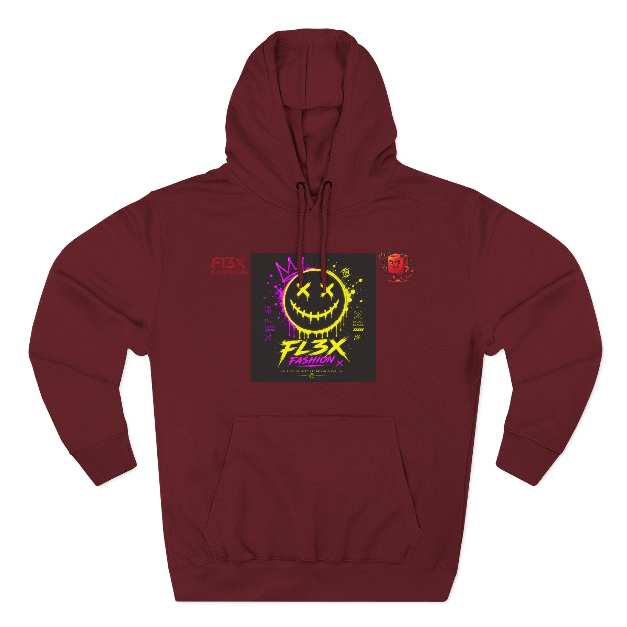 Smiley Neon Graphic Hoodie — FL3X Fashion Streetwear
