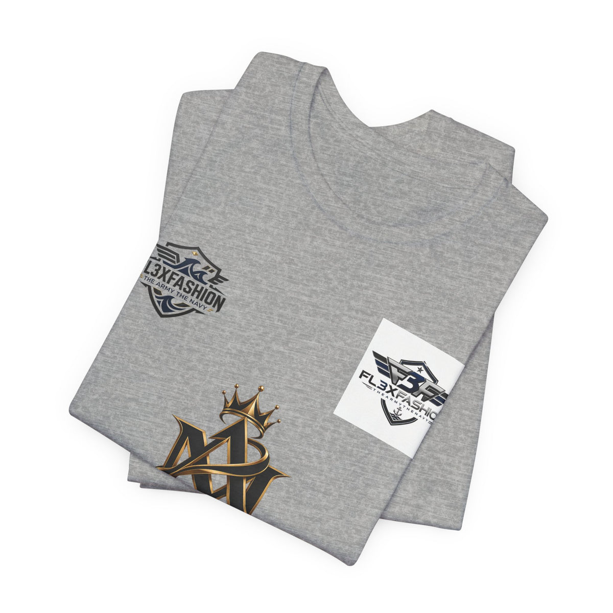 Flx3 Fashion Logo Tee — White Graphic Brand T-Shirt