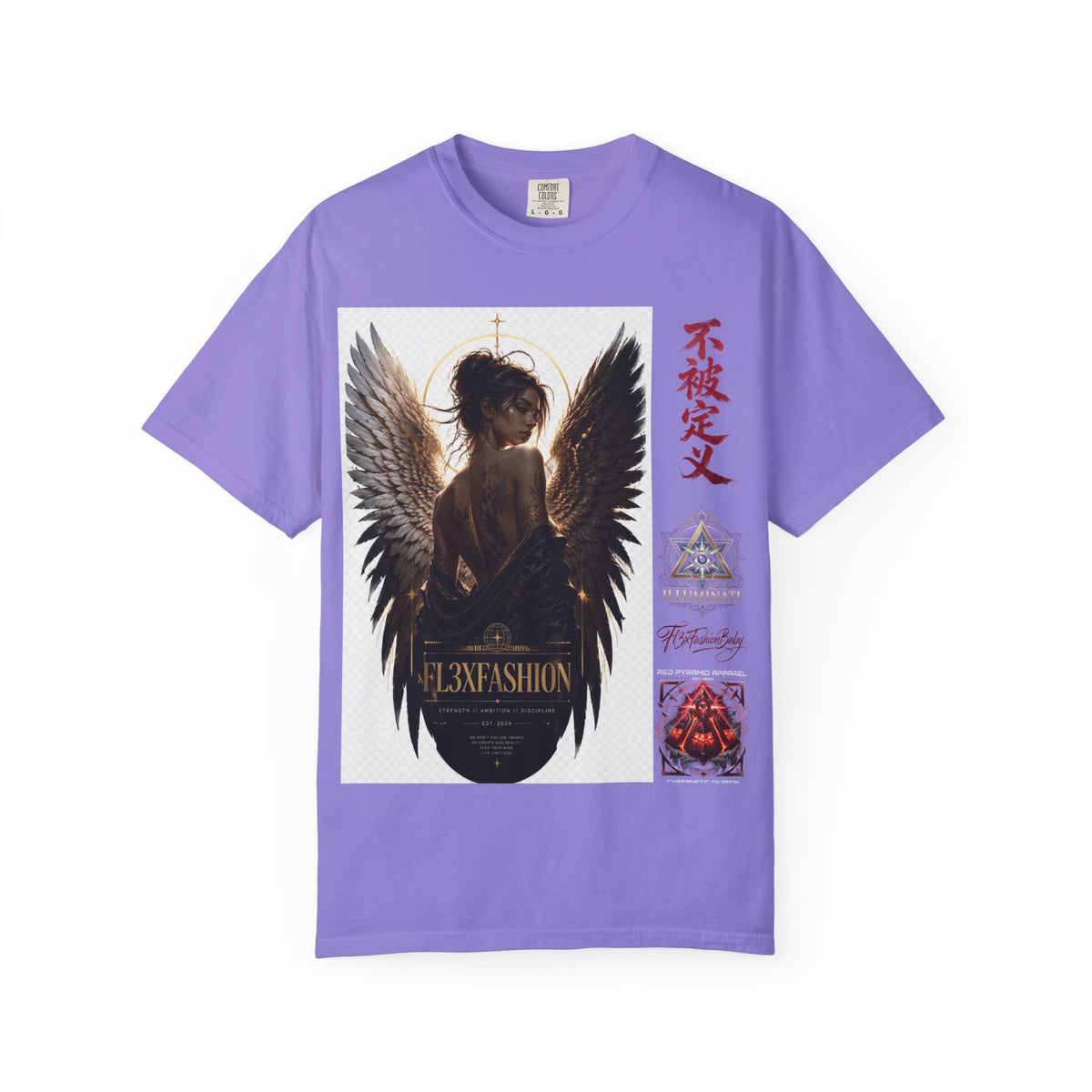 Angel Wings Graphic Tee — "FL3XFASHION" Gothic Streetwear T-Shirt
