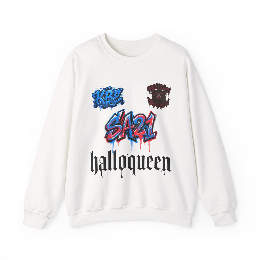 Halloween 'HalloQueen' Graphic Sweatshirt — SA21 Graffiti Crewneck
