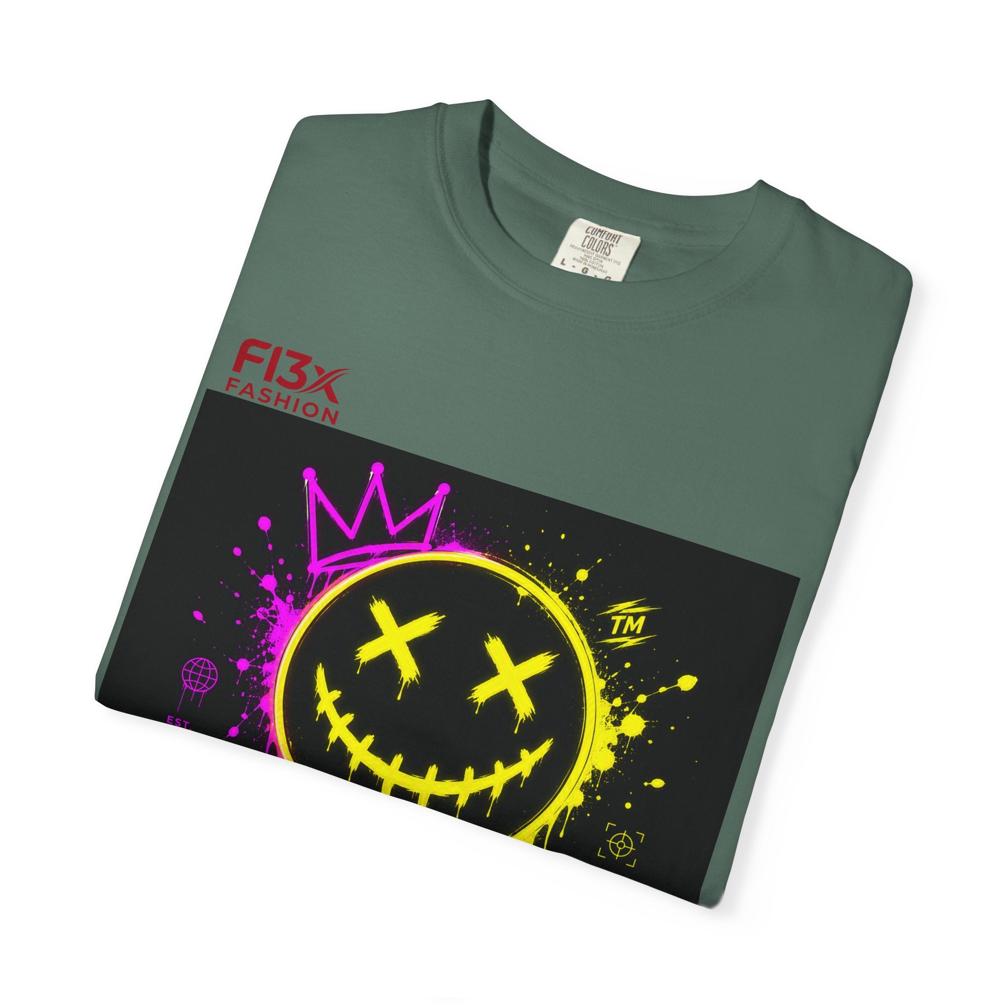 Graphic Tee — Neon Graffiti Smiley "FL3X Fashion"