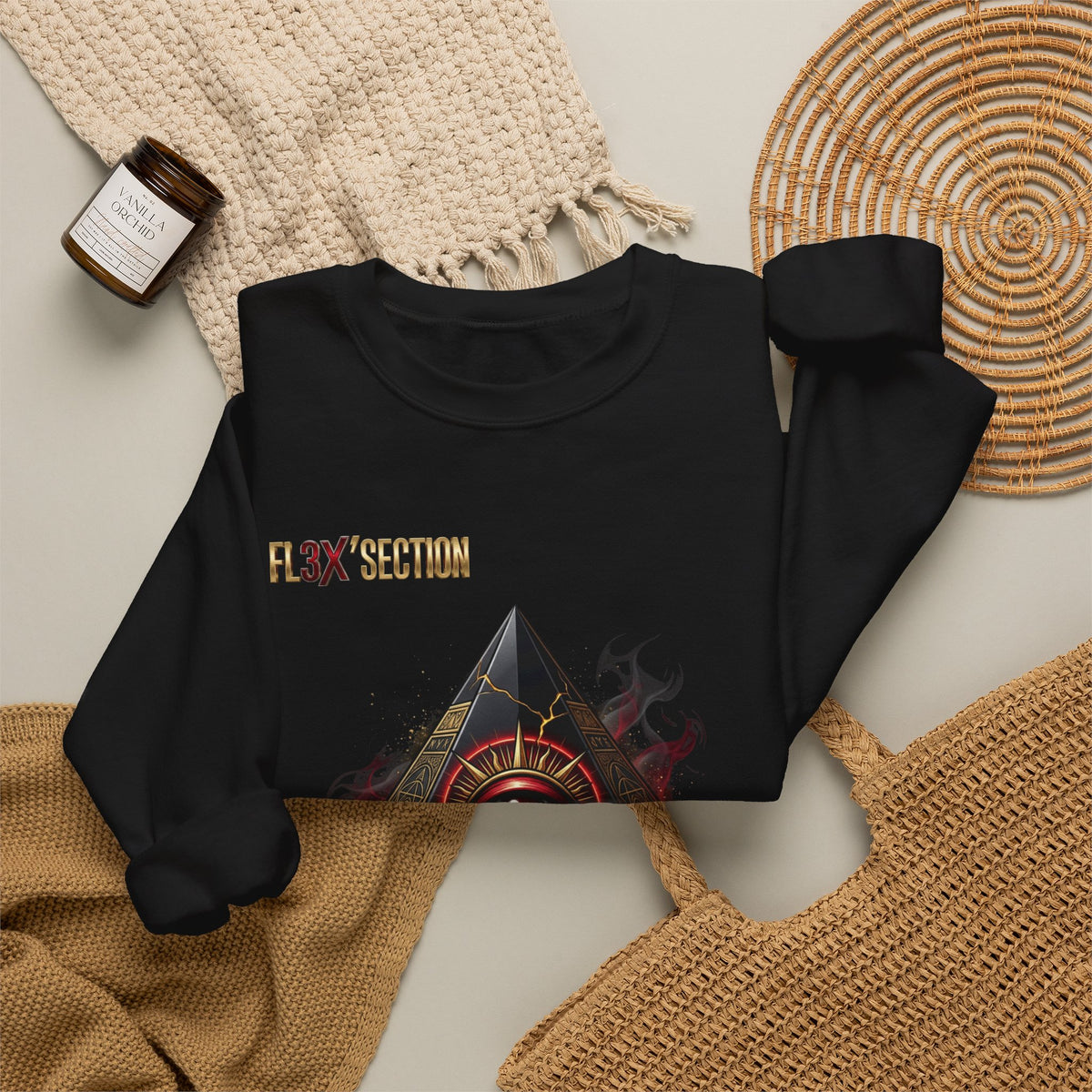 All-Seeing Eye Pyramid Sweatshirt — "Visio Et Imperium" Graphic Crewneck