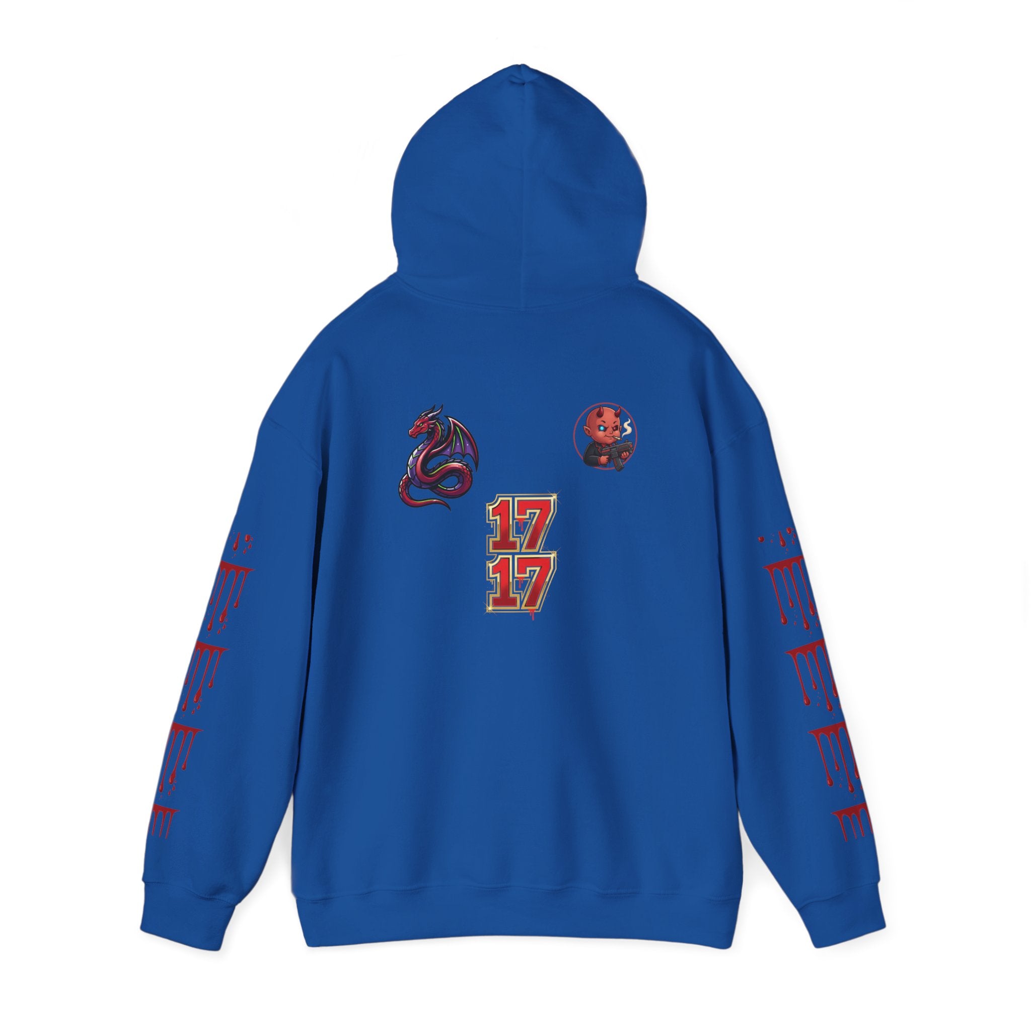 Hoodie — Gothic 1717 Dripping Symbols Pullover