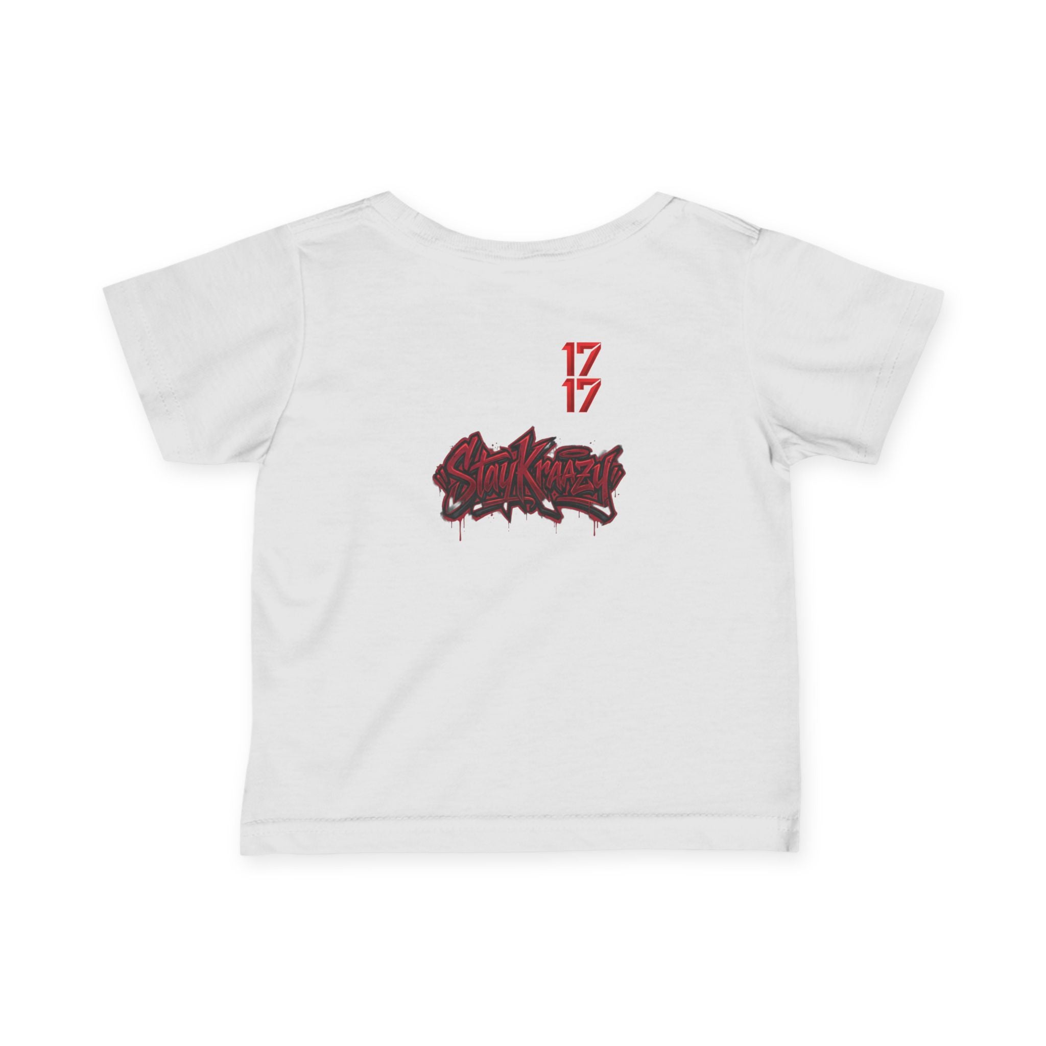 Infant Tee — Red Graffiti "17/17" Street Style Baby Shirt