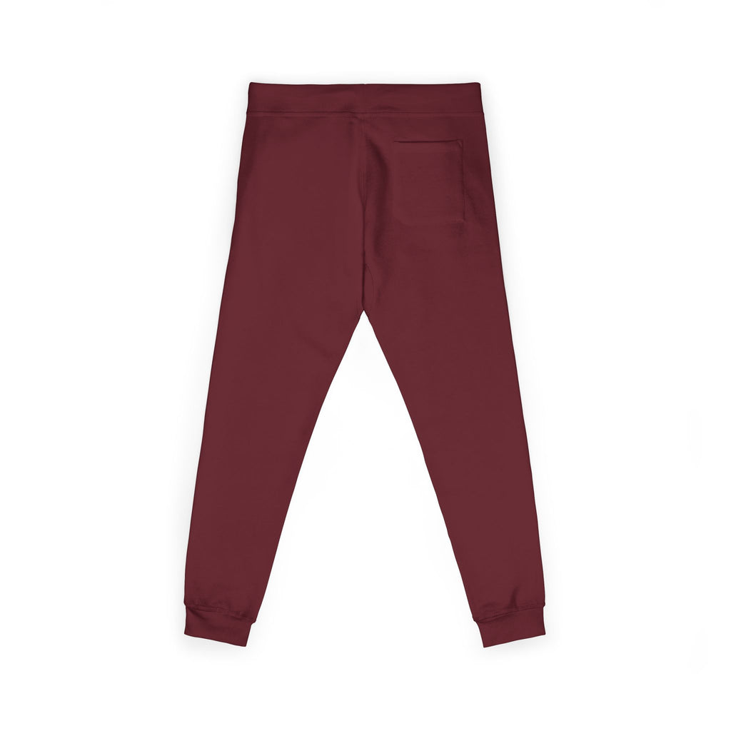 Embroidered Drip Horror Sweatpants — White Fleece Joggers