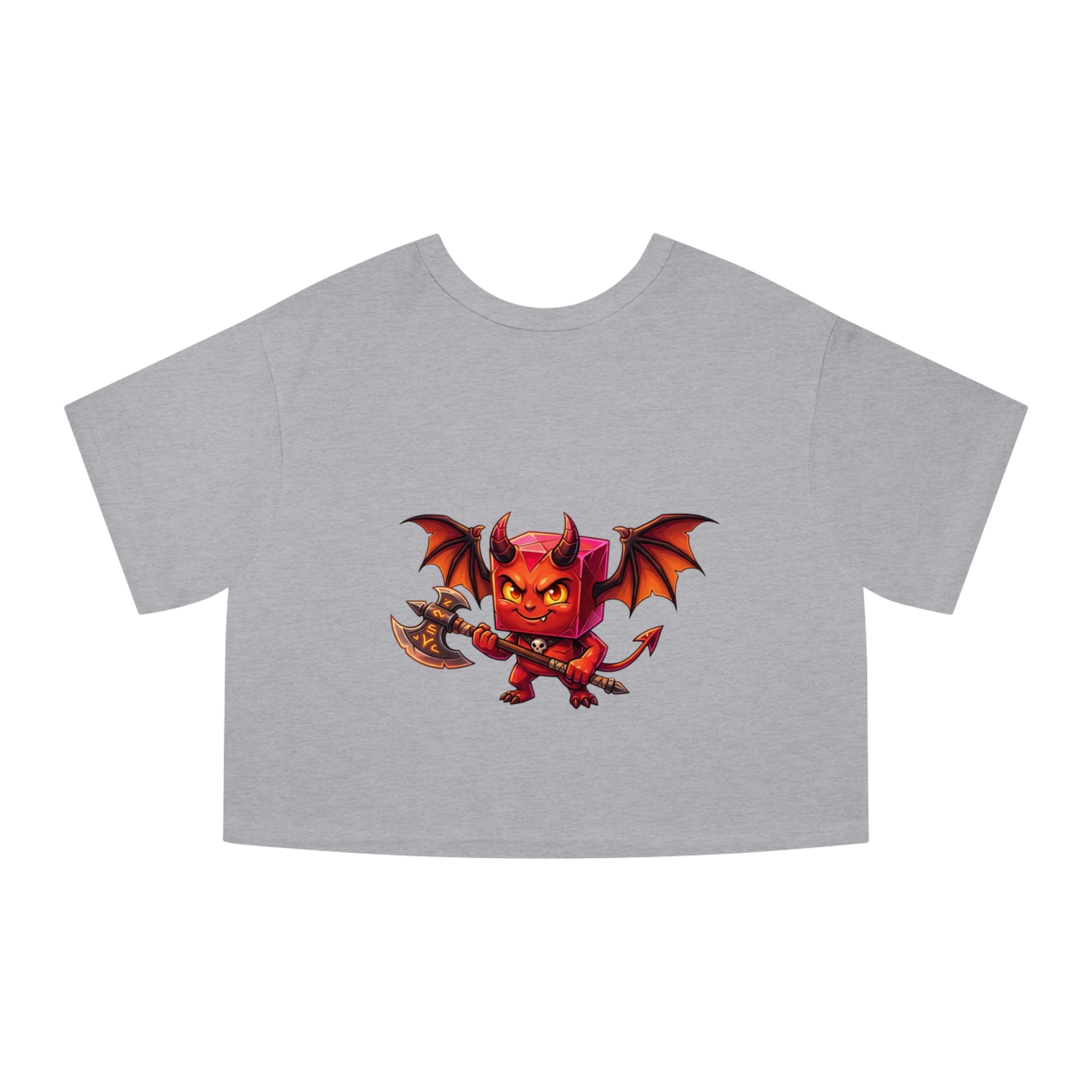 Devil Demon Graphic Cropped Tee