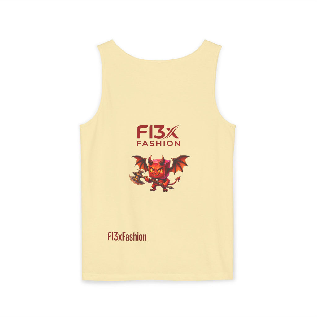 FL3X Fashion Graphic Tank Top — Neon Smiley & Devil Logo Streetwear