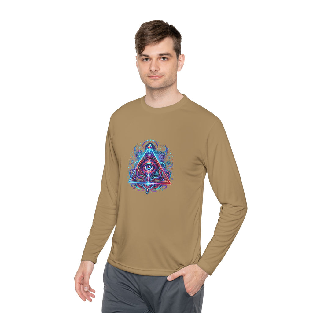 All-Seeing Eye Triangle Long Sleeve Tee — Psychedelic Mystic Graphic Shirt