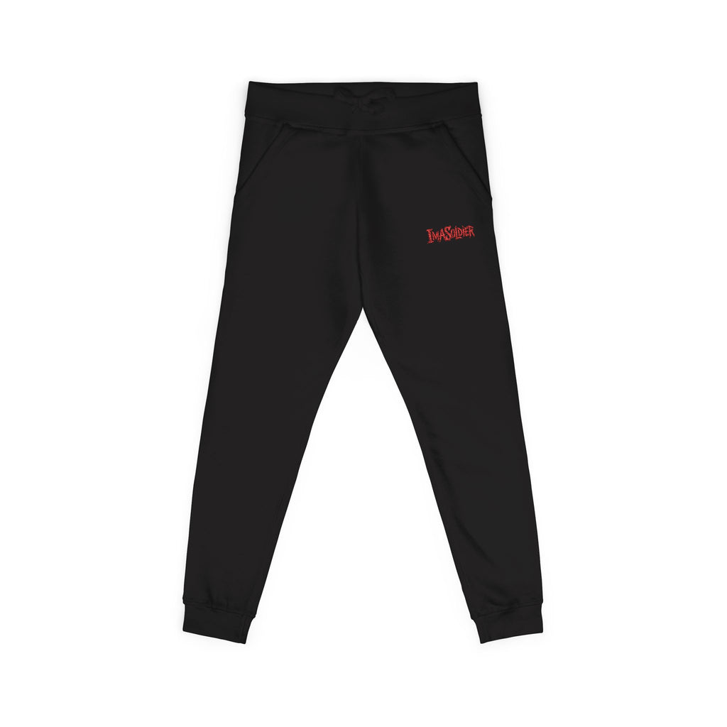 Embroidered "I’m Sorry" Fleece Sweatpants — Cozy White Joggers