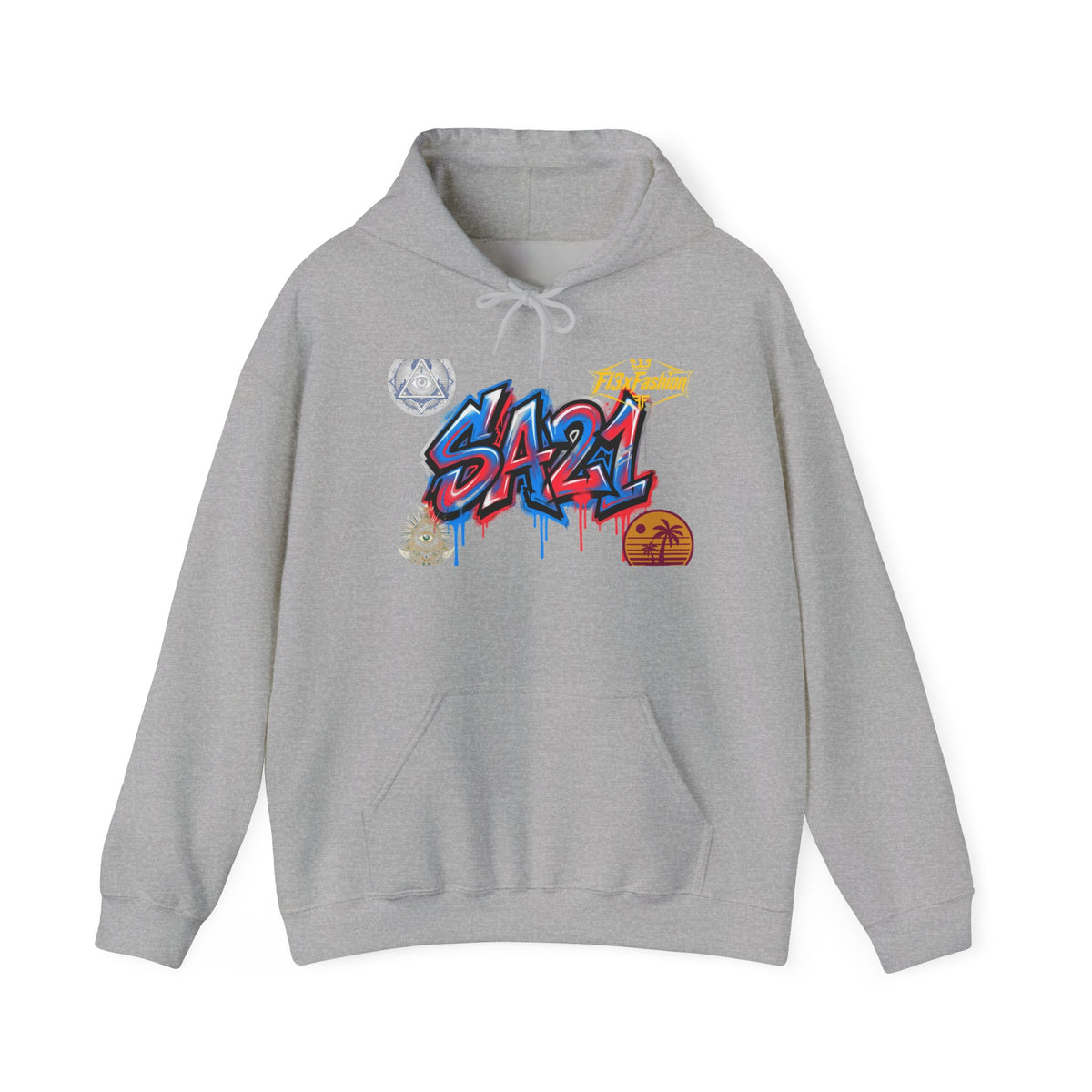 Graffiti S421 Hoodie — Retro Streetwear Graphic Pullover