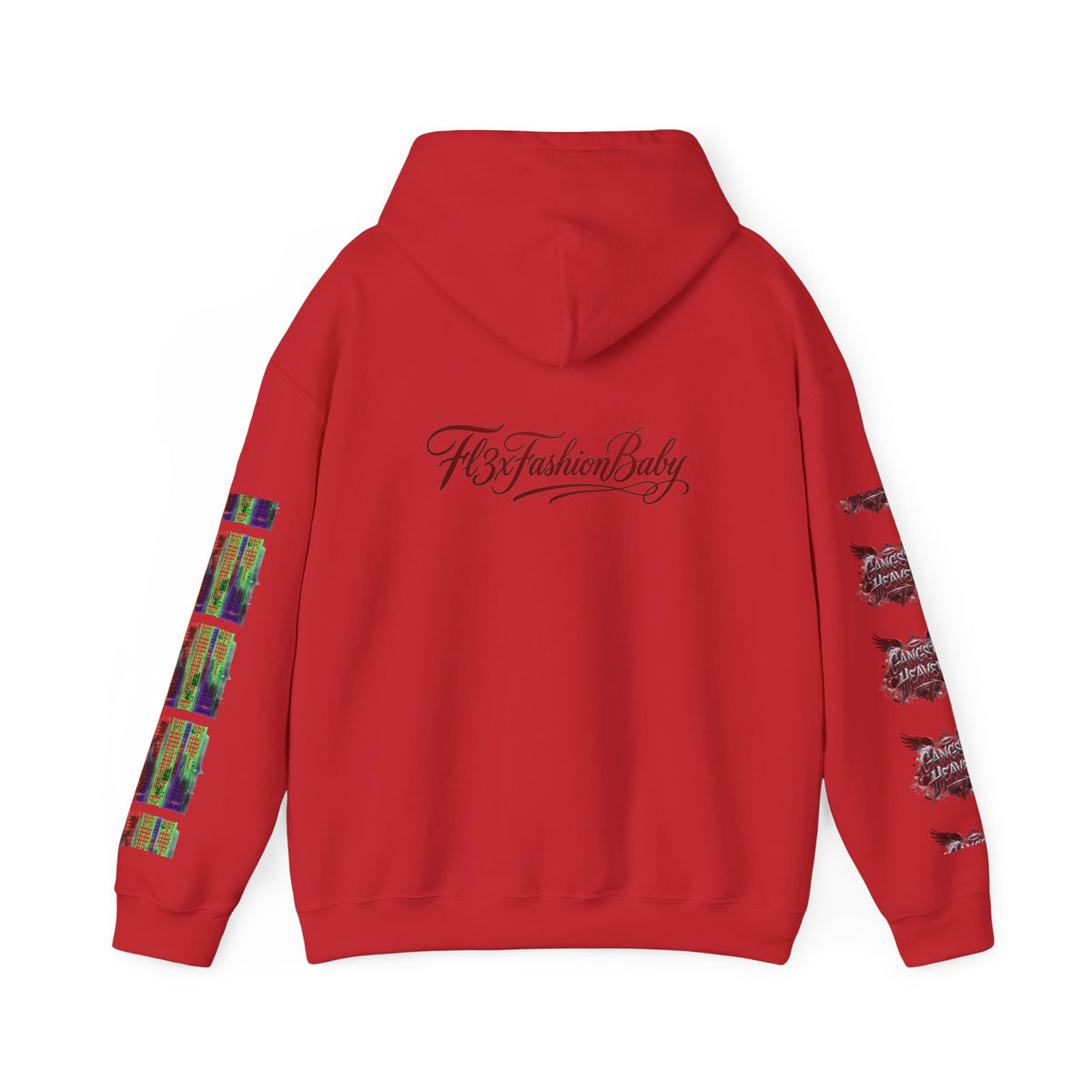 Midnight Run Hoodie — Graphic Streetwear Pullover with Sleeve Prints