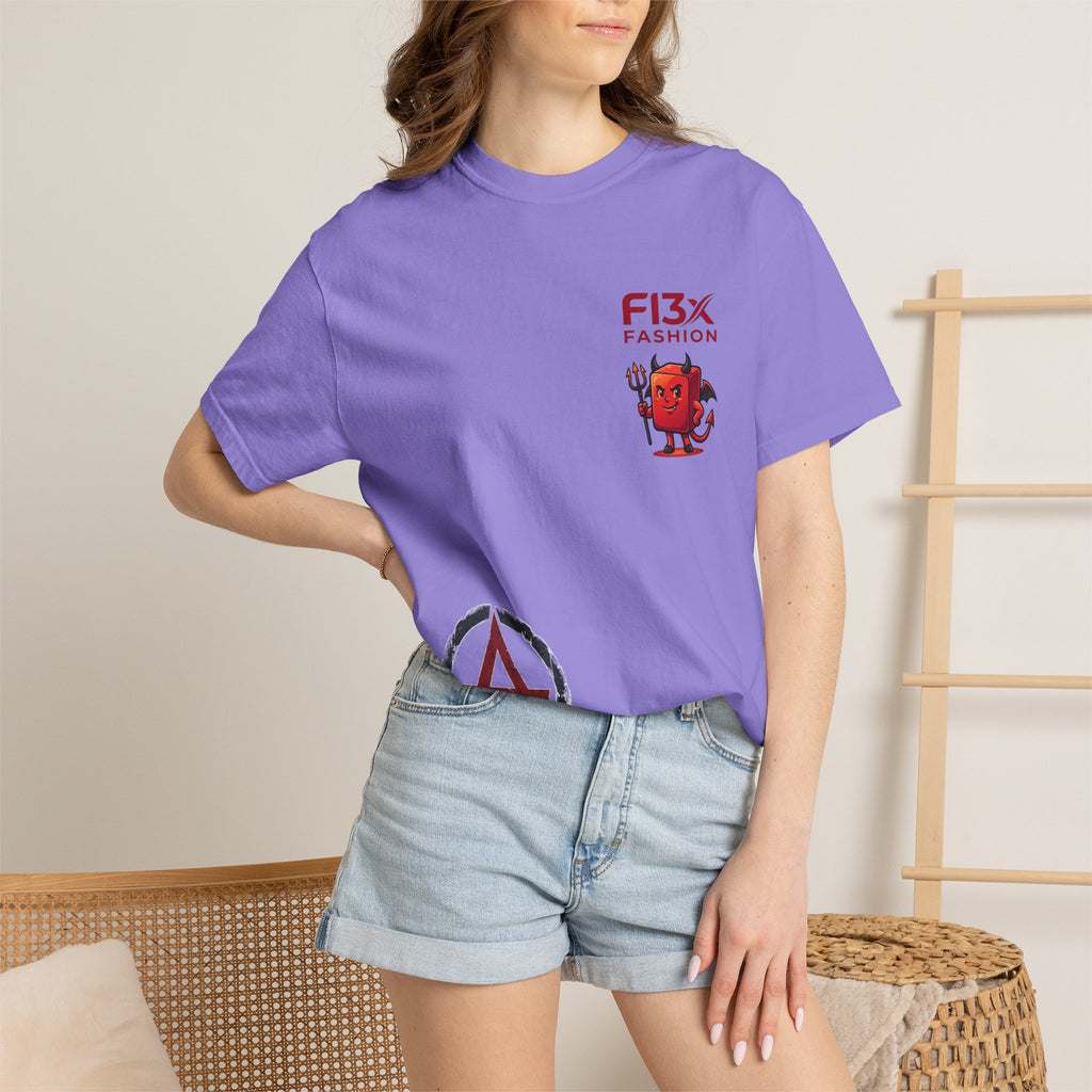Graphic T-Shirt — Occult Pyramid Eye Design with 'Fix Fashion' Patch