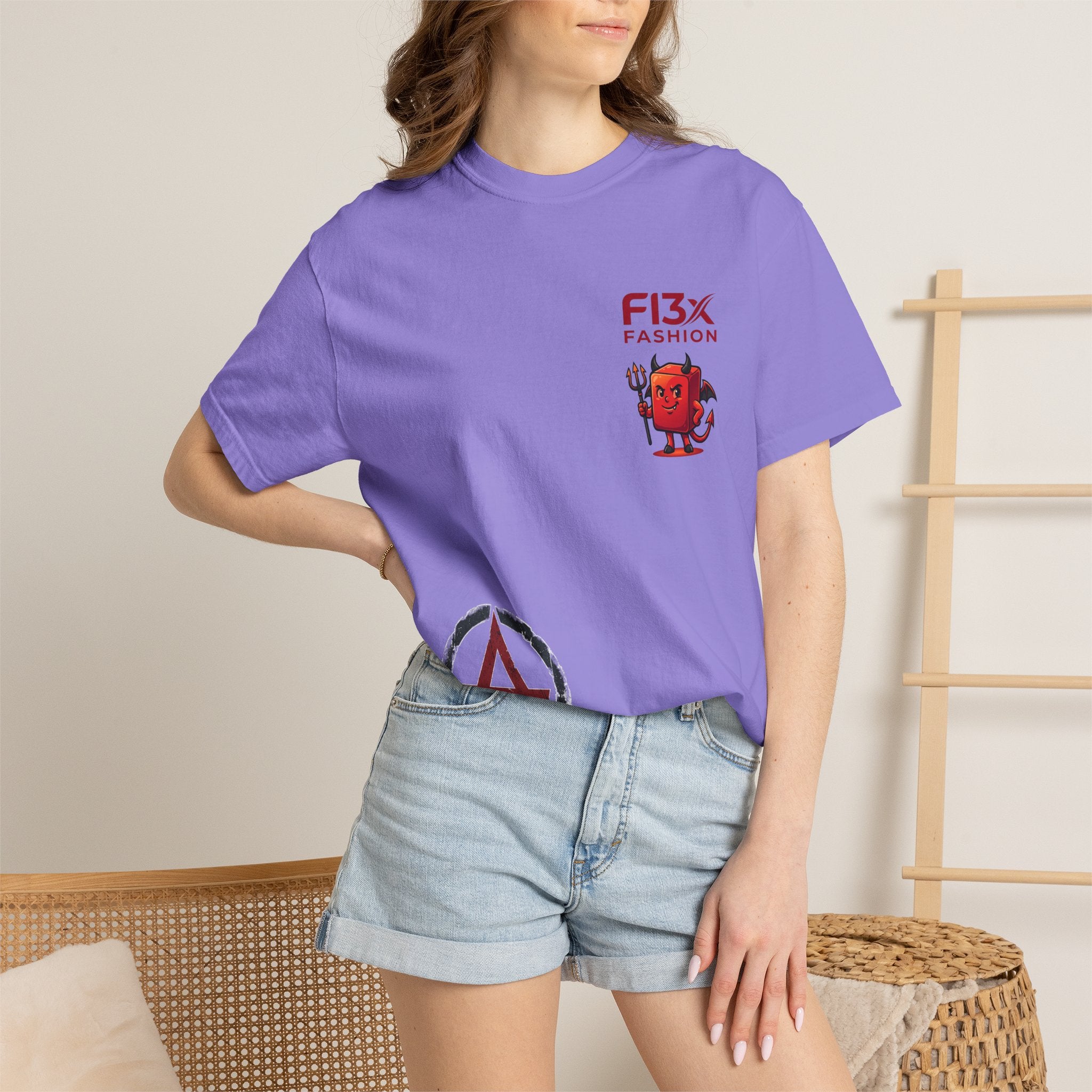 Graphic T-Shirt — Occult Pyramid Eye Design with 'Fix Fashion' Patch