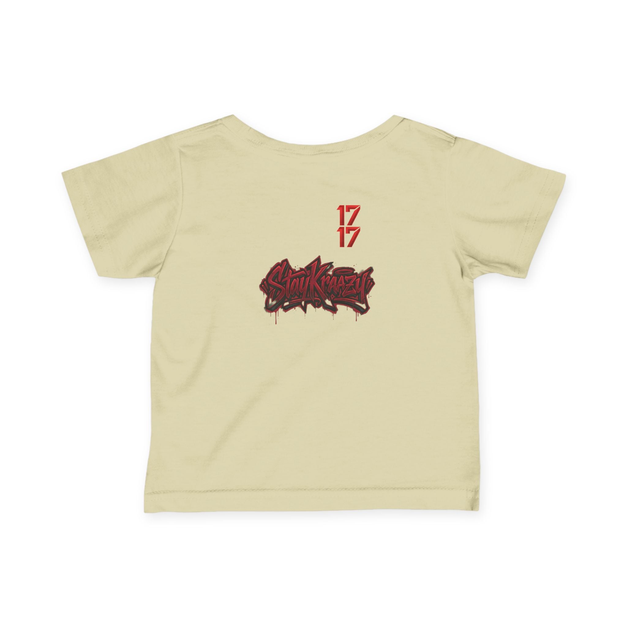Infant Tee — Red Graffiti "17/17" Street Style Baby Shirt