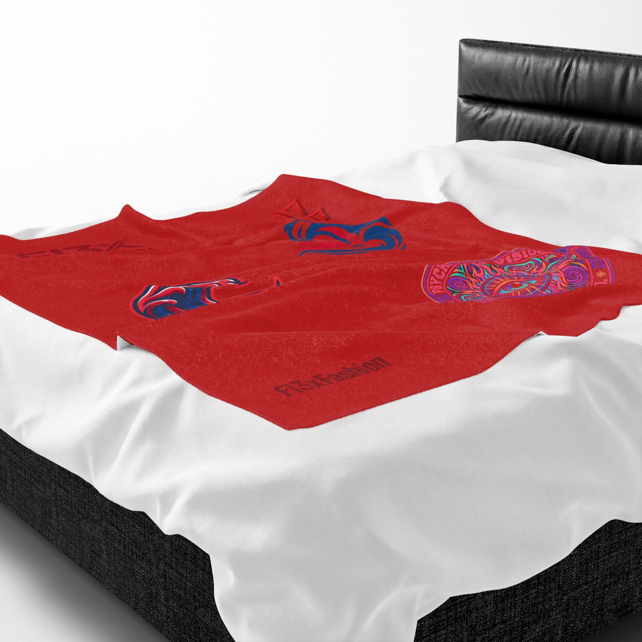 Plush Blanket - Psychedelic Wave Velveteen Throw