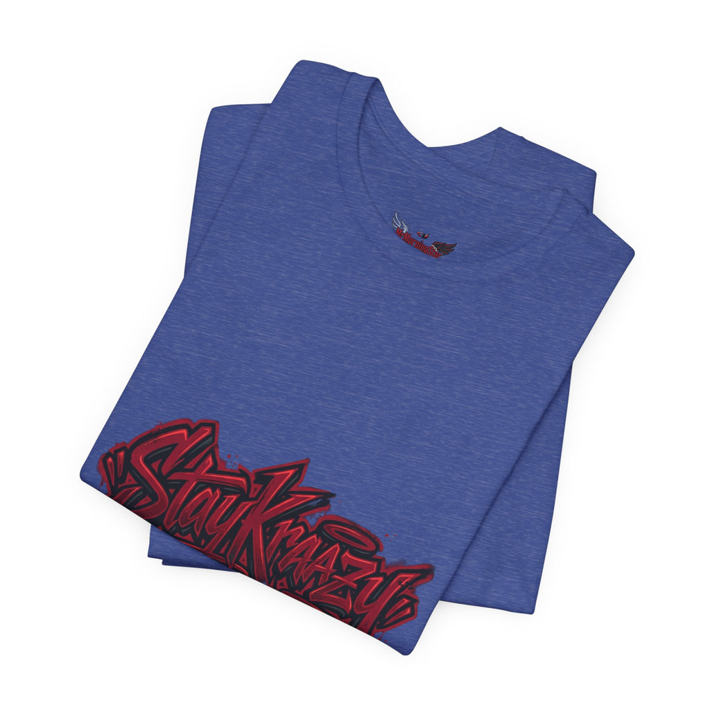 Stay Krazi Graffiti Tee — Red 17 Streetwear T‑Shirt