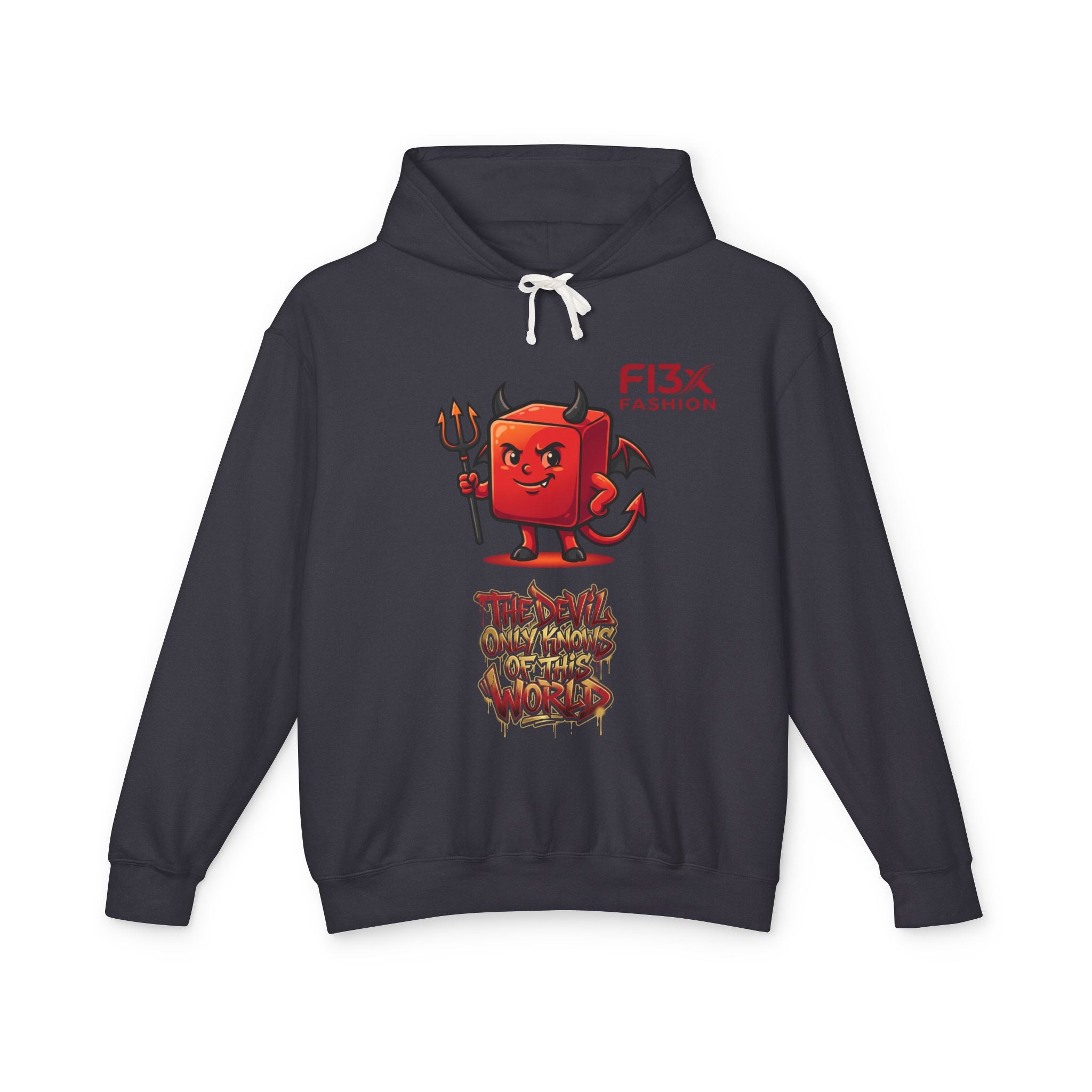 Devil Graphic Hoodie — "The Devil Only Knows of This World" Streetwear Sweatshirt
