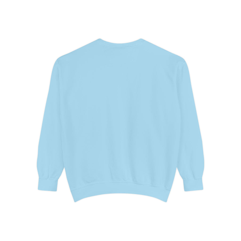Sweatshirt — Minimal Red "17/17" Chest Logo Garment-Dyed Crew
